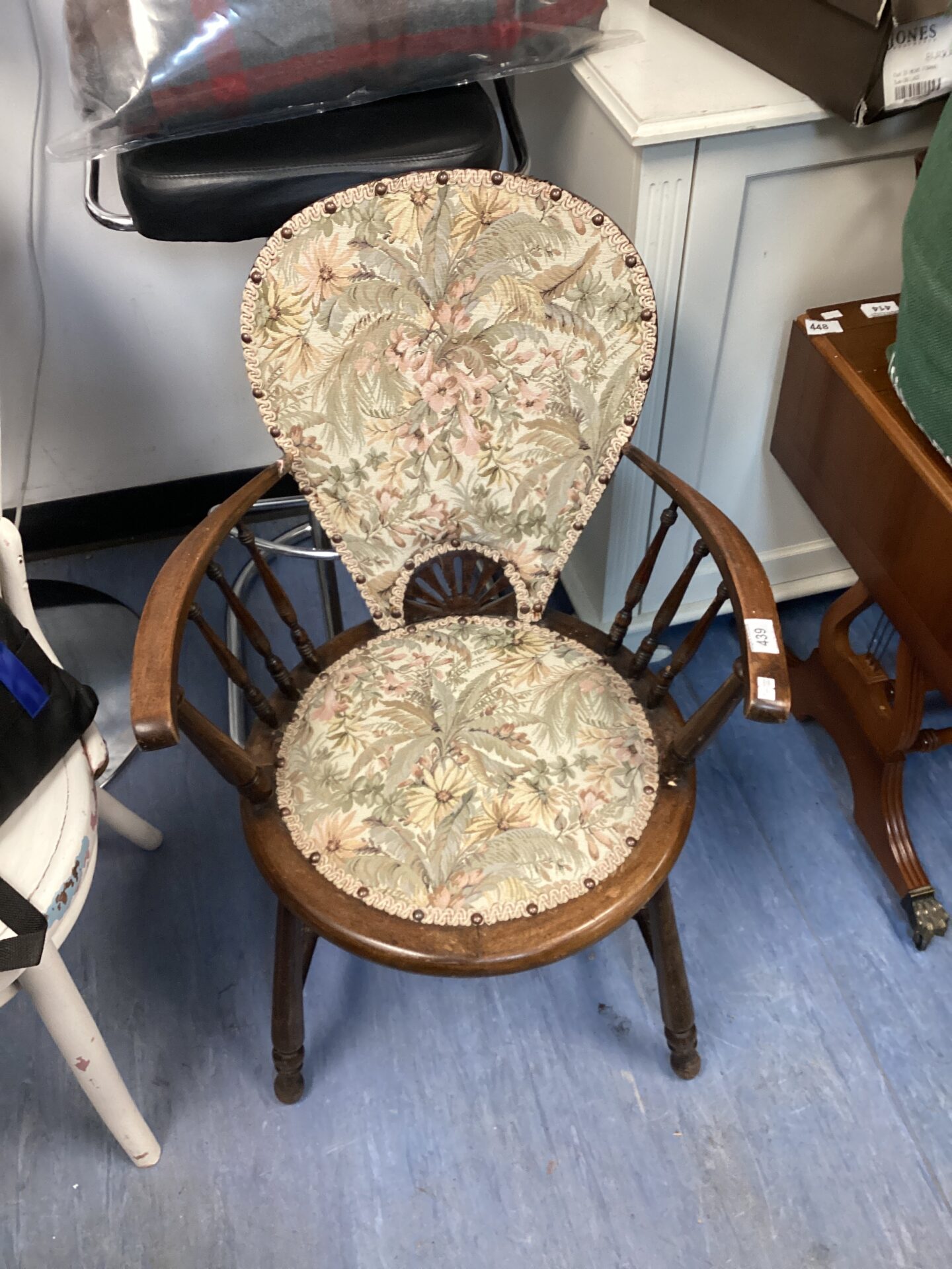 439 victorian balloon back spindle chair for restoration – Badgers ...