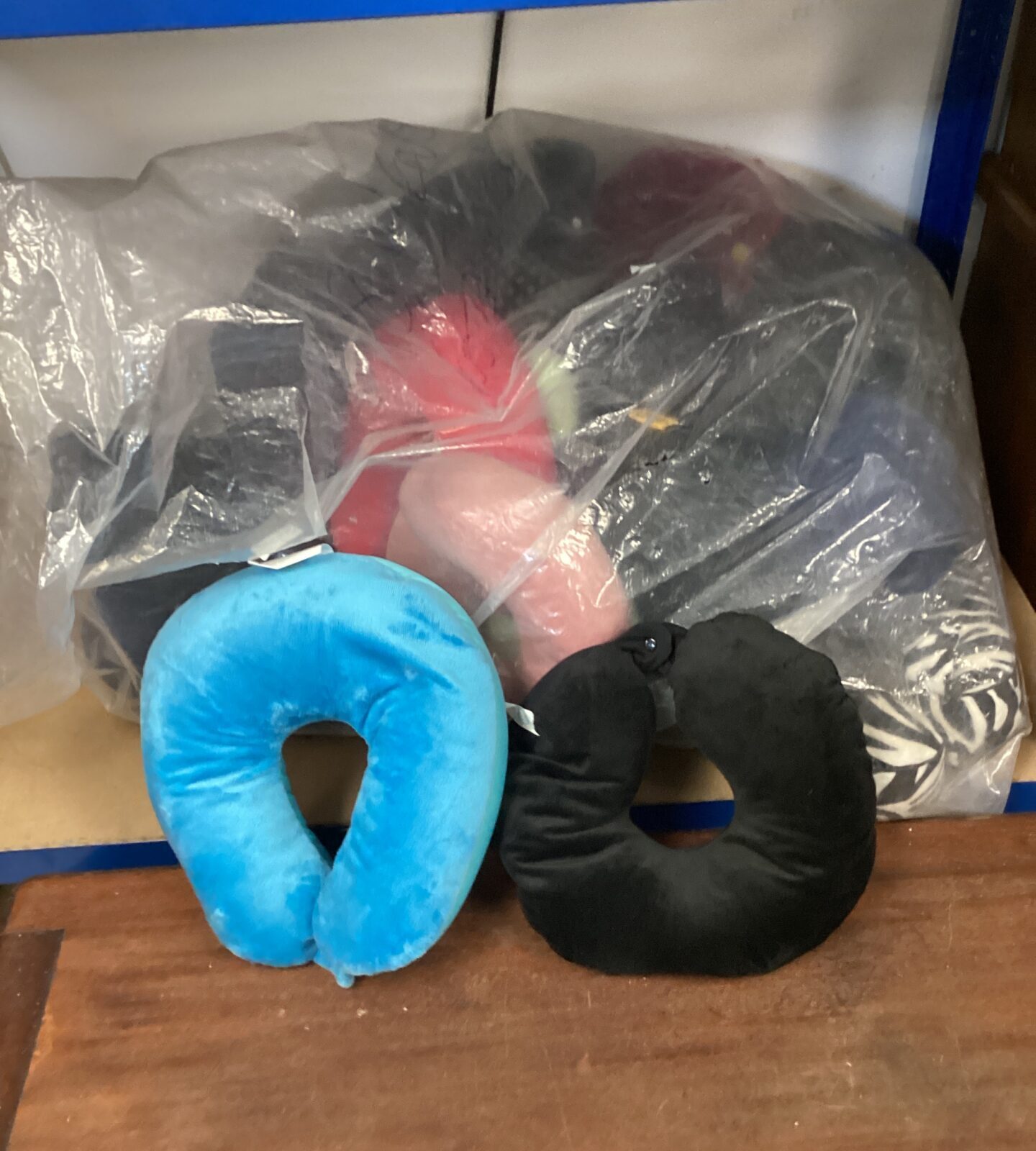 Large collection of travel neck cushions