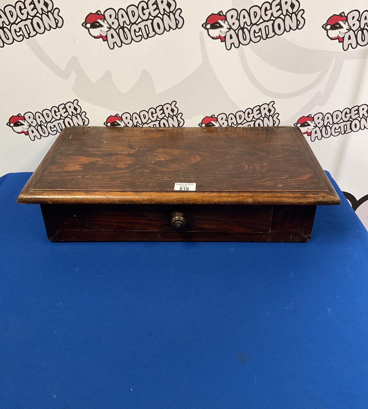 Vintage oak office stationary draw