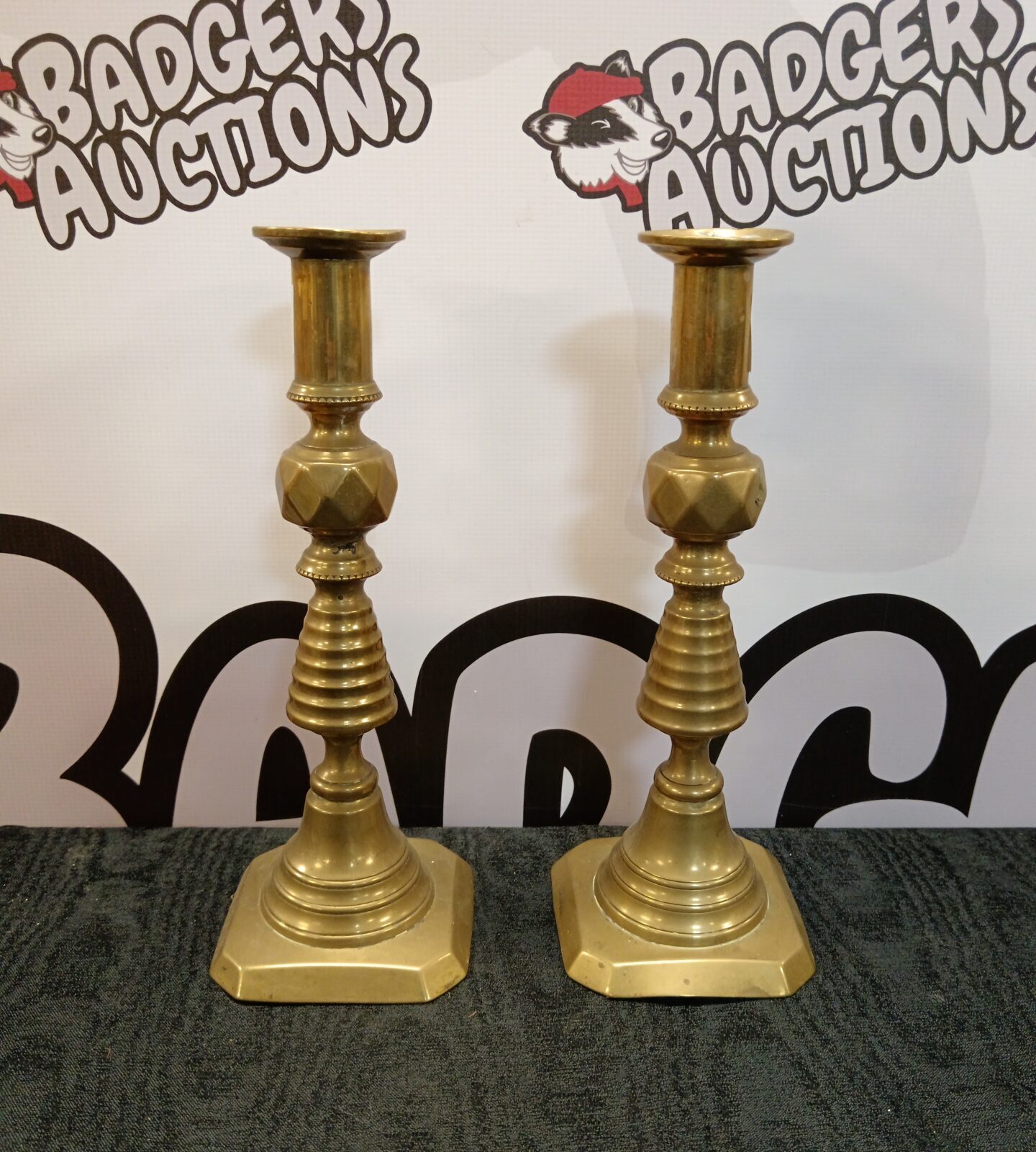 Aslone Arabic brass candlesticks