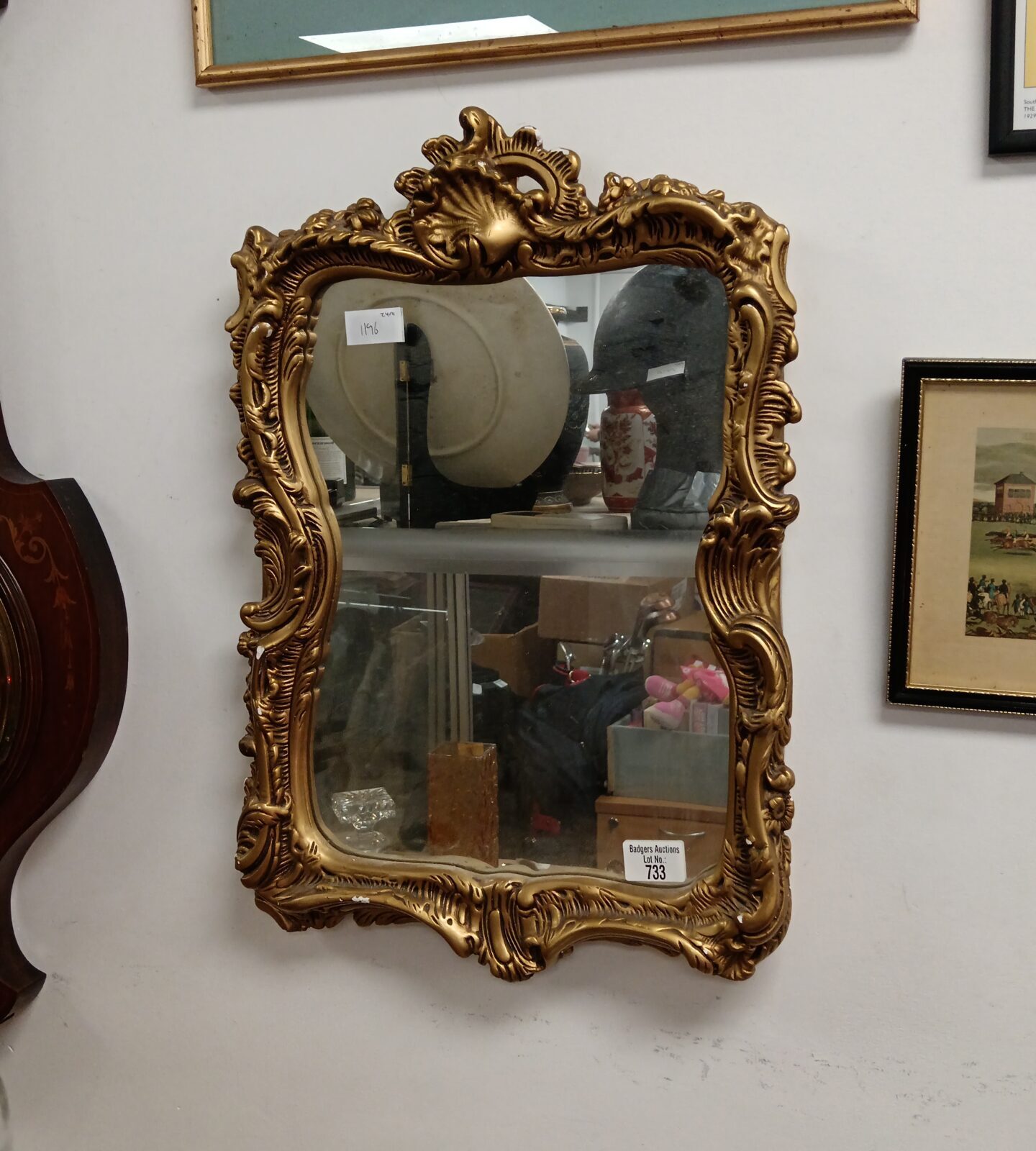 Gilt framed french style mirror