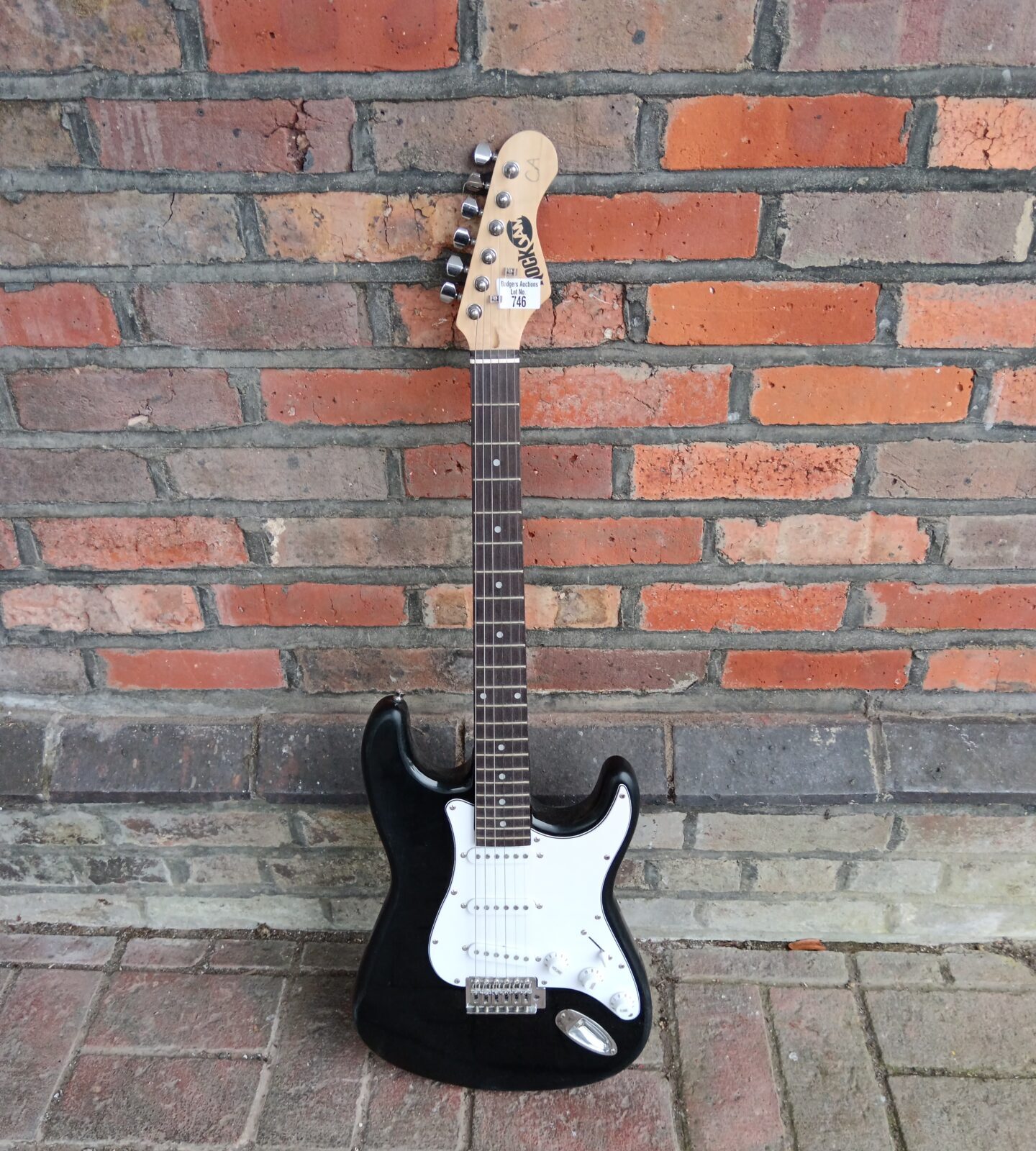 Black rock jam electric guitar