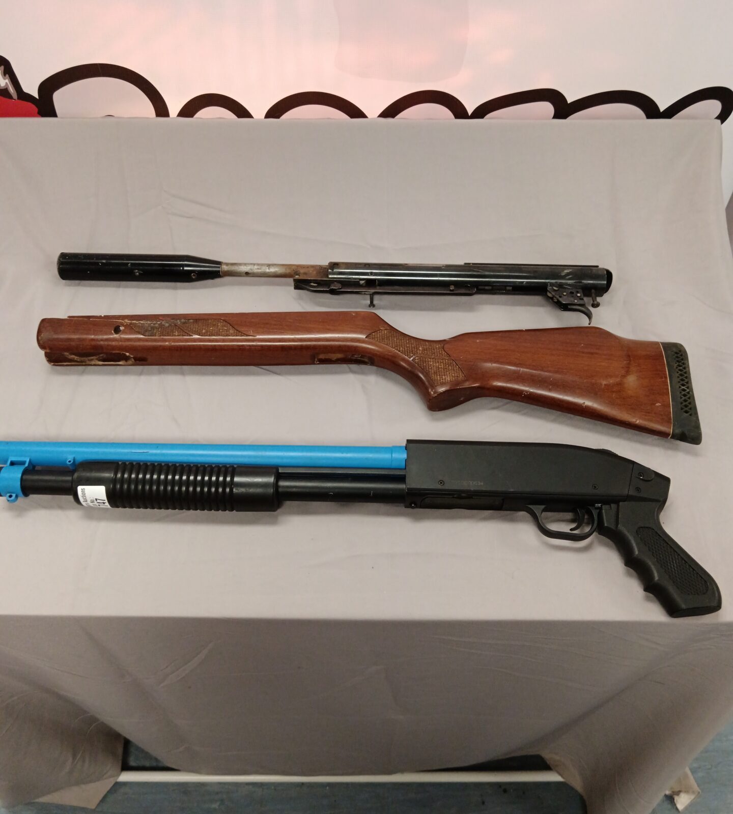 BB pump action shotgun working with bsa air rifle for restoration