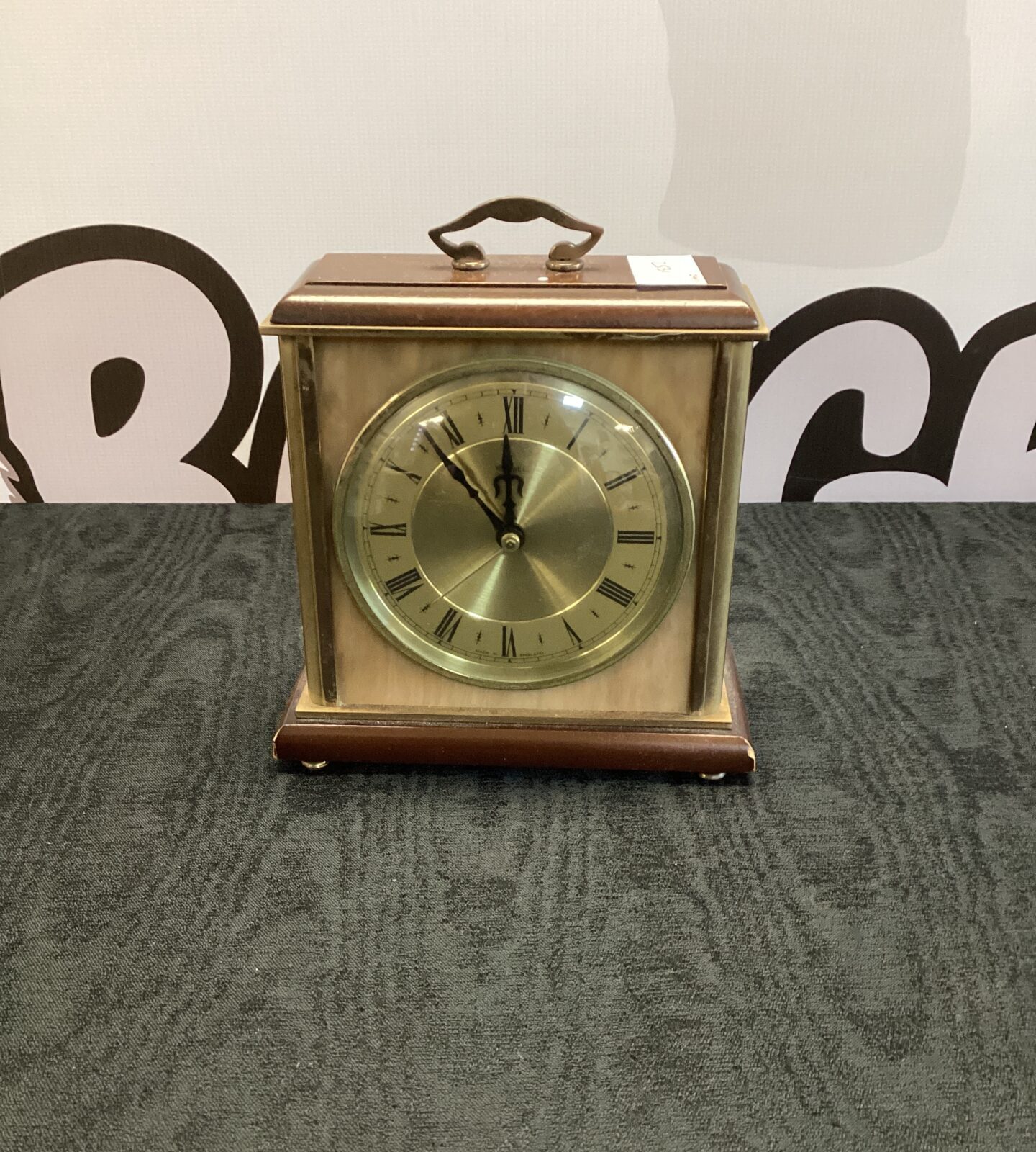 Metamec Brass and marble mantle Clock