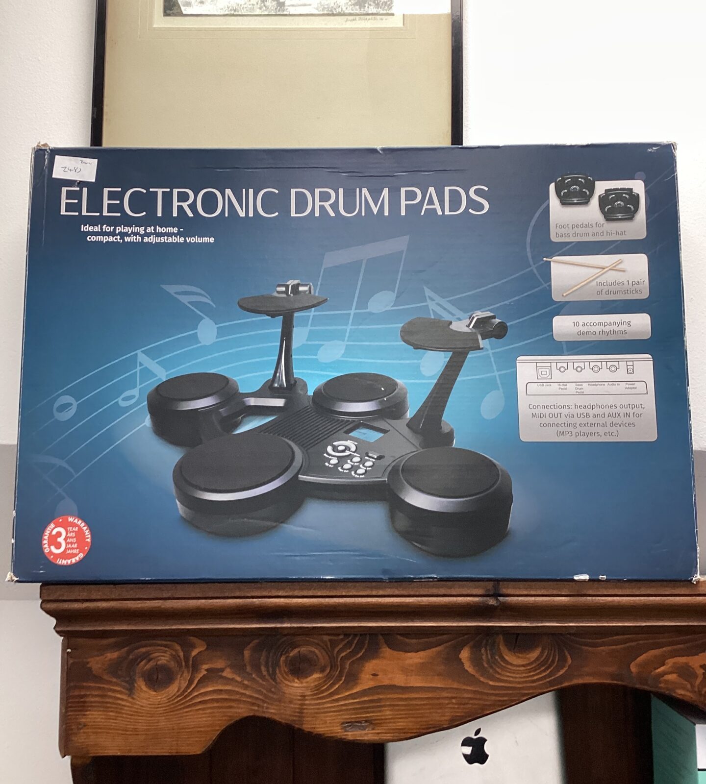 Electronic drum pads missing power plug