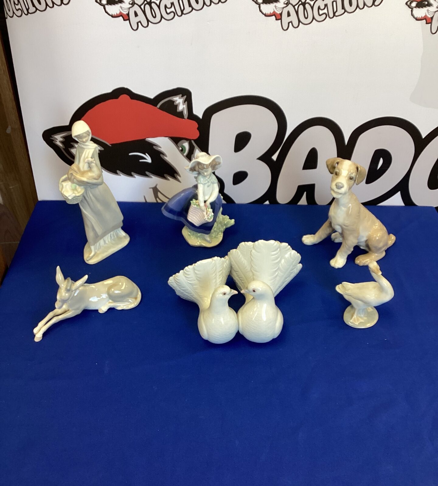 Selection of Lladro figurines inc Dog