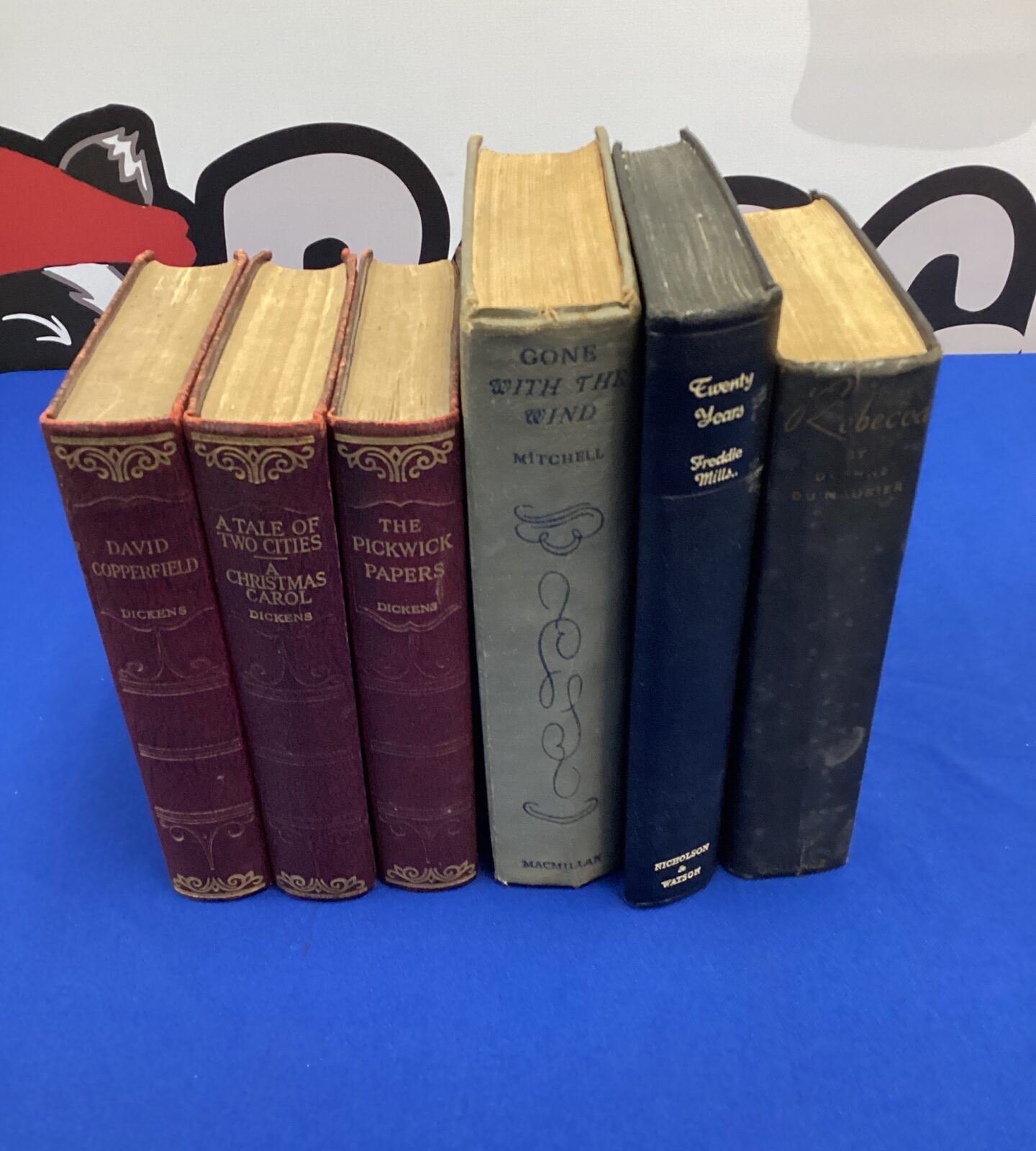 collection of vintage books including gone with the wind