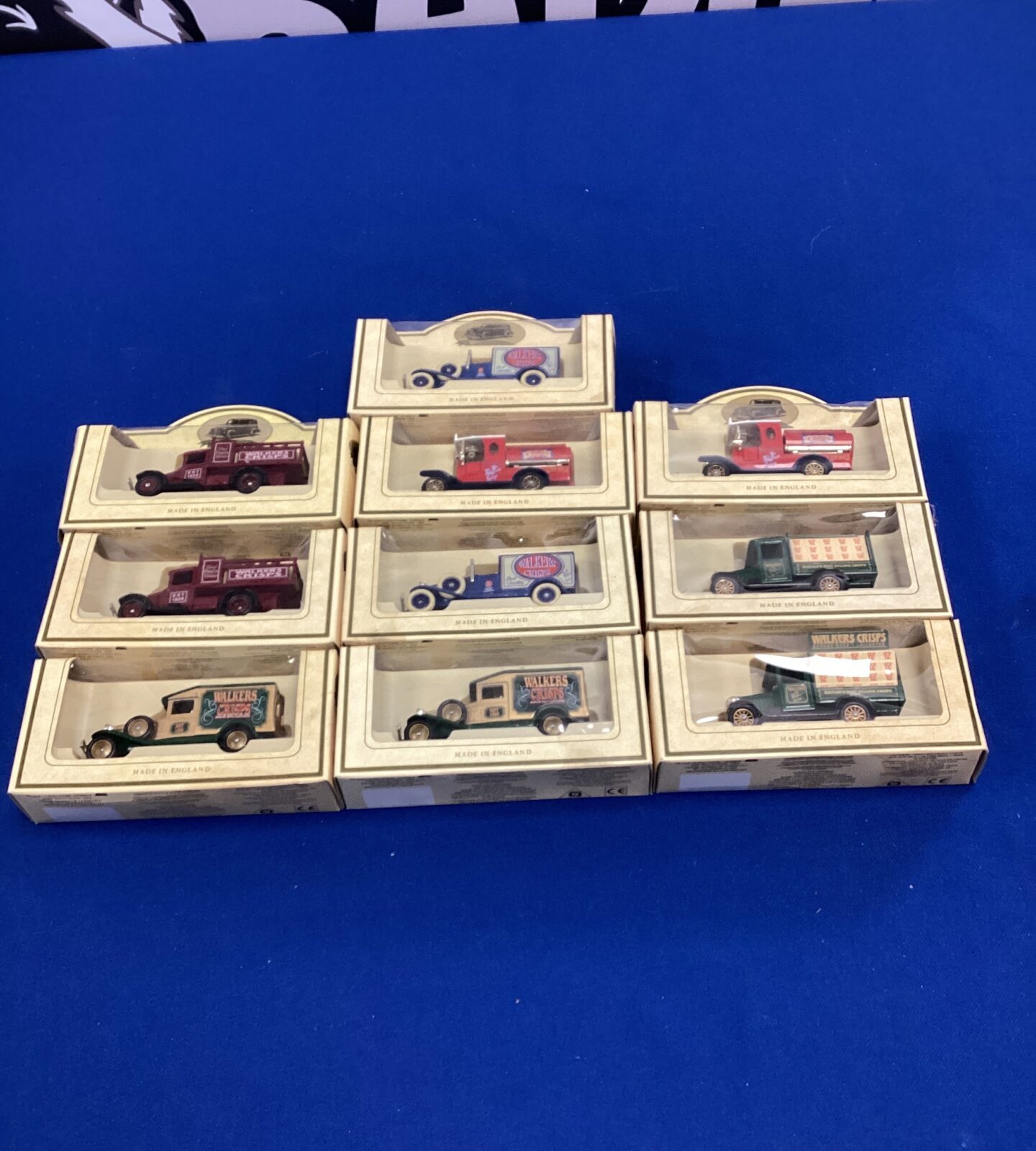 Box of lledo die cast commercial vehicles