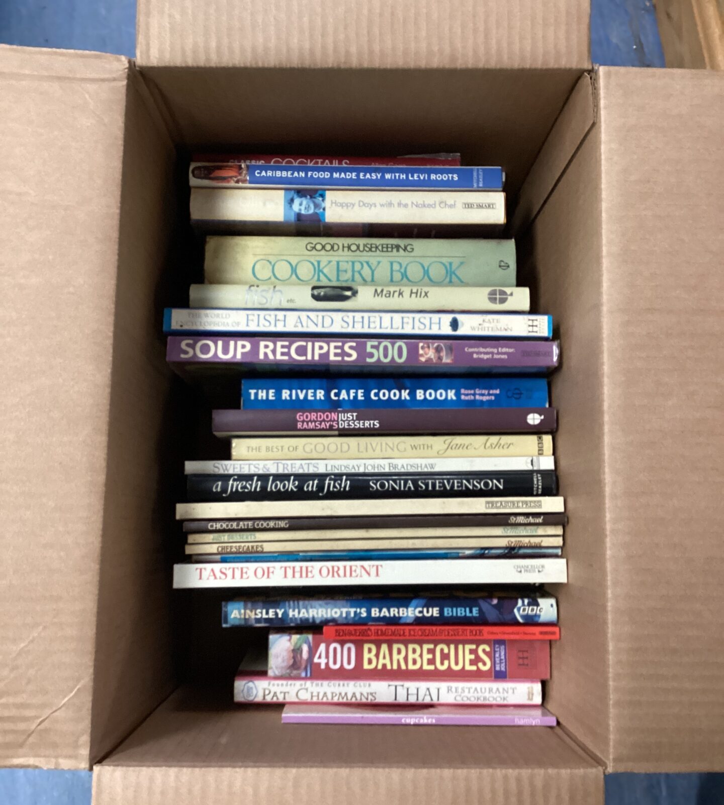 Box of cookery books