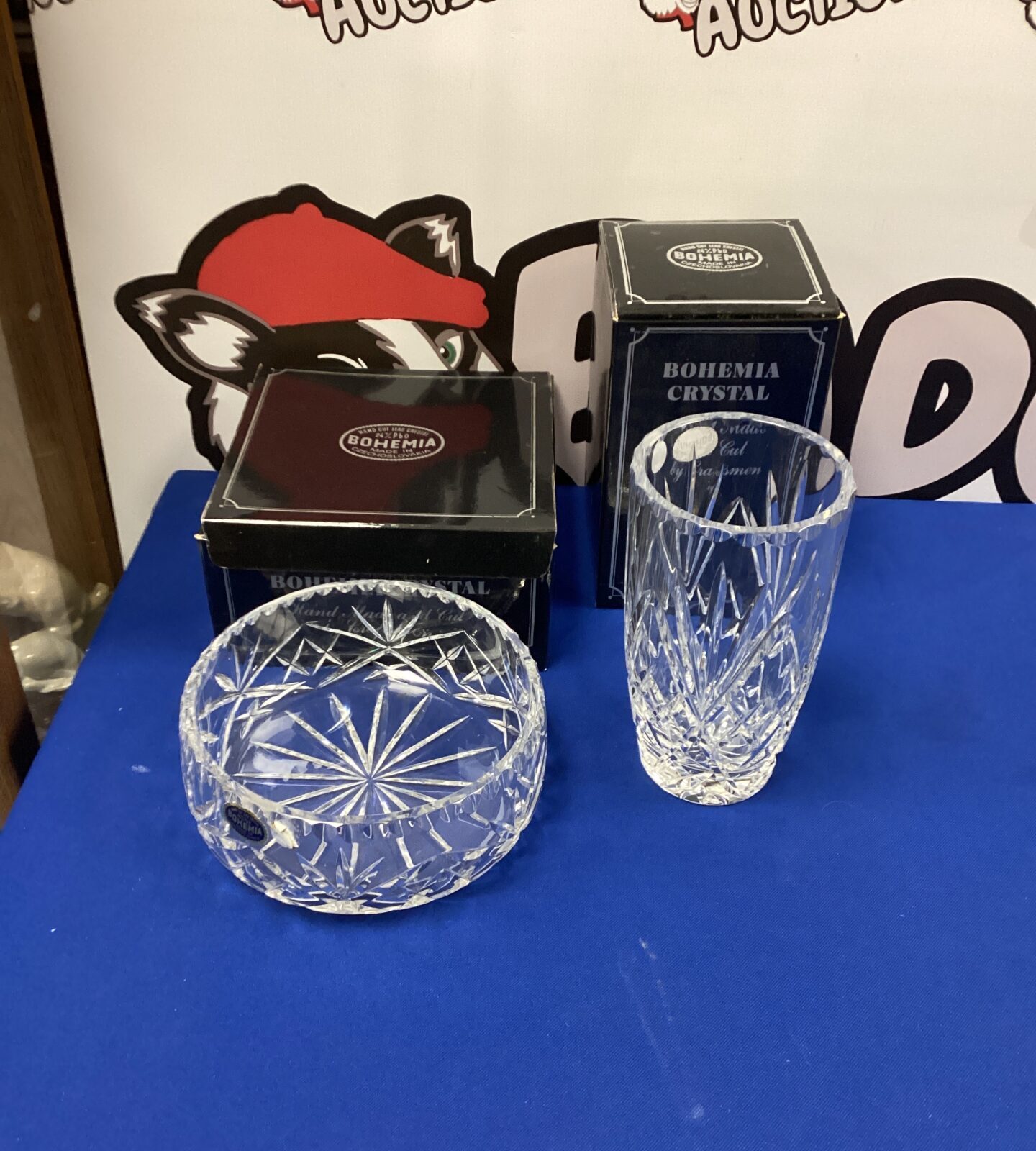 Bohemia Crystal Vase and Fruit Bowl