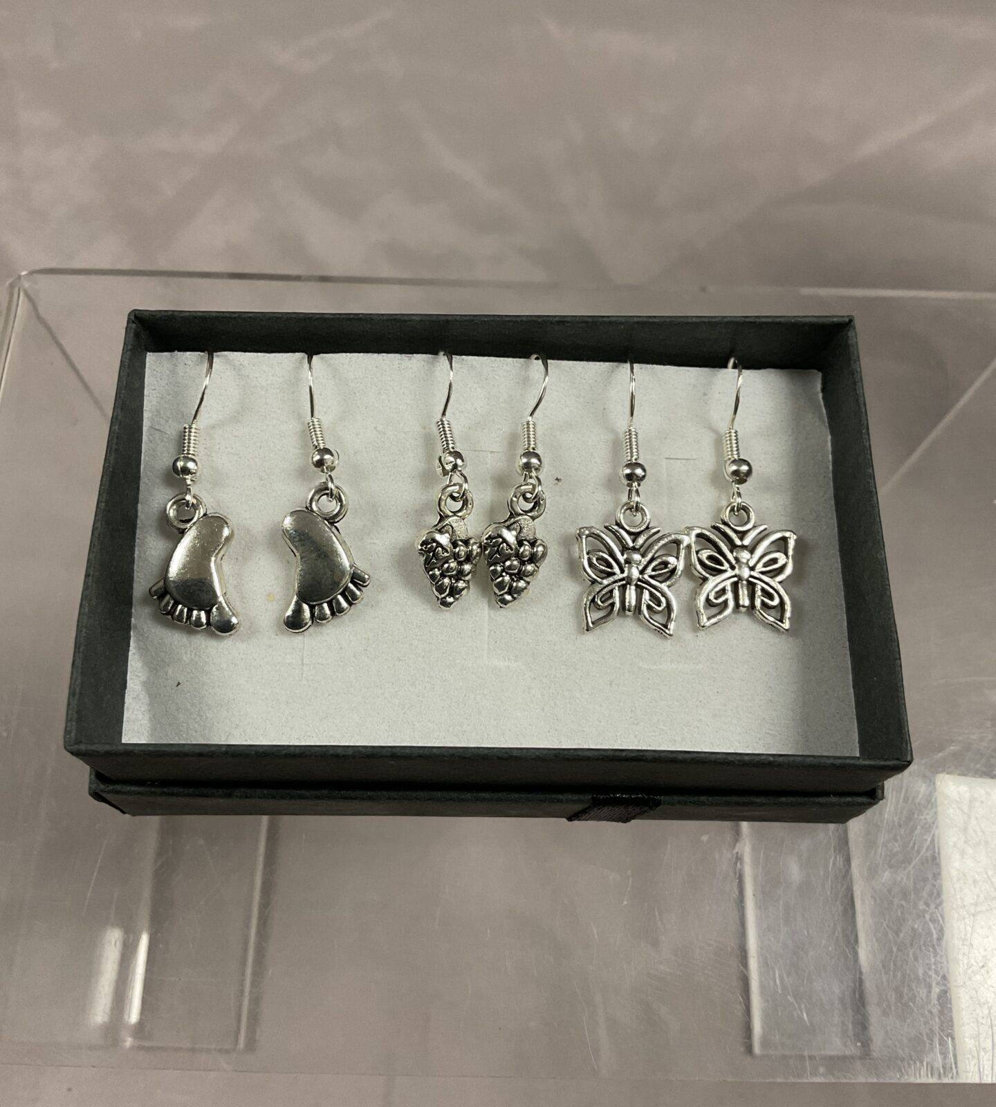 Three pairs 925 Silver earrings