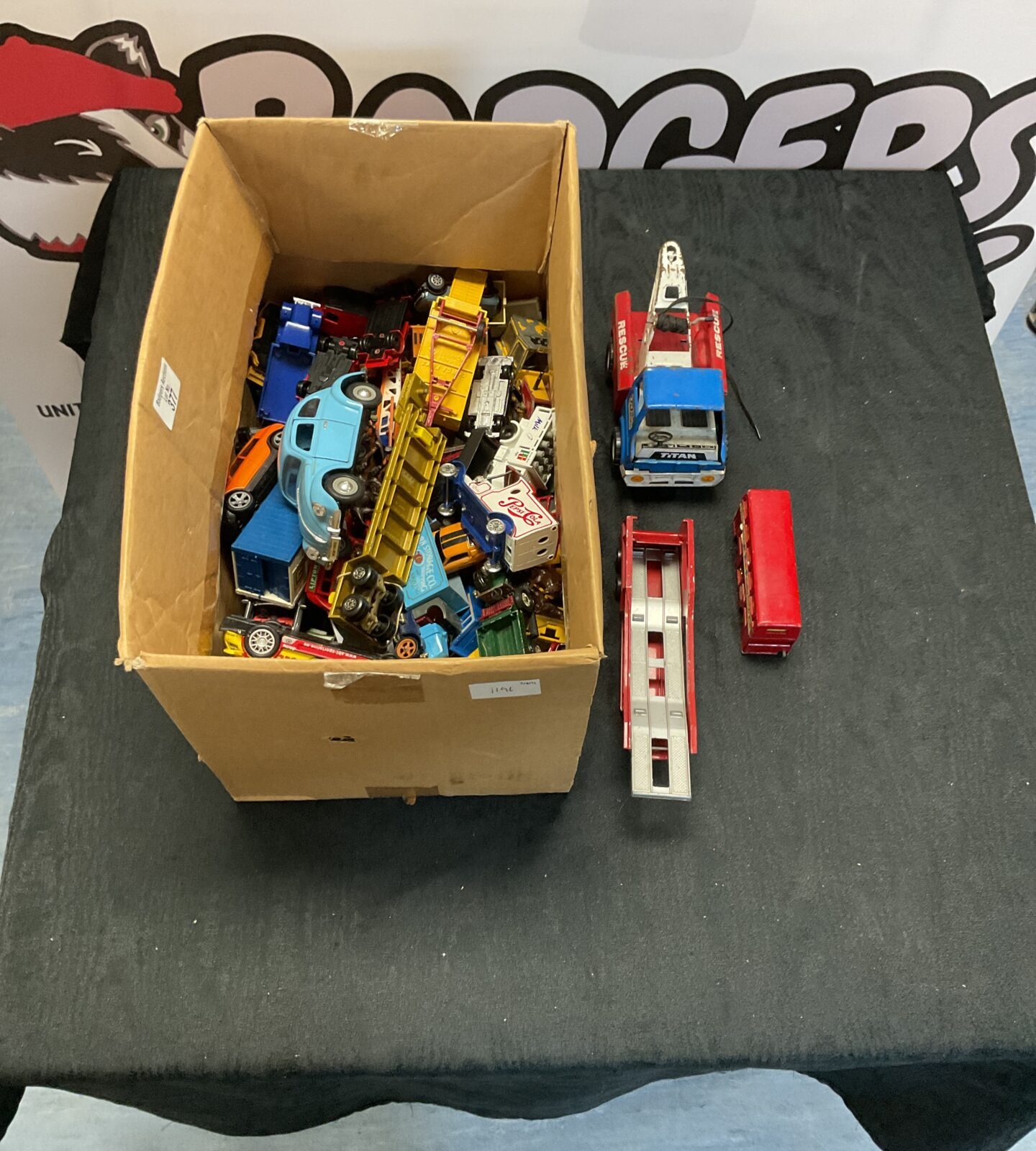 Box of mixed diecast models inc matchbox and corgi