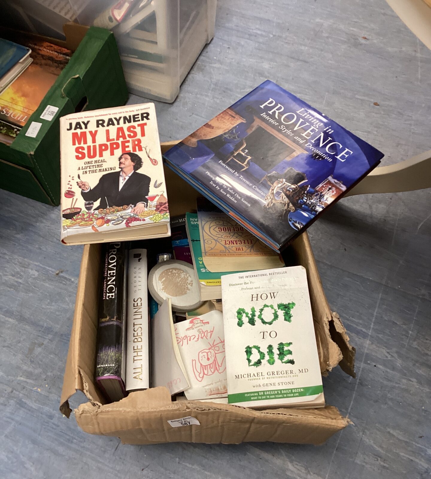 Box of mixed books inc jay rayner my last supper & how not to die