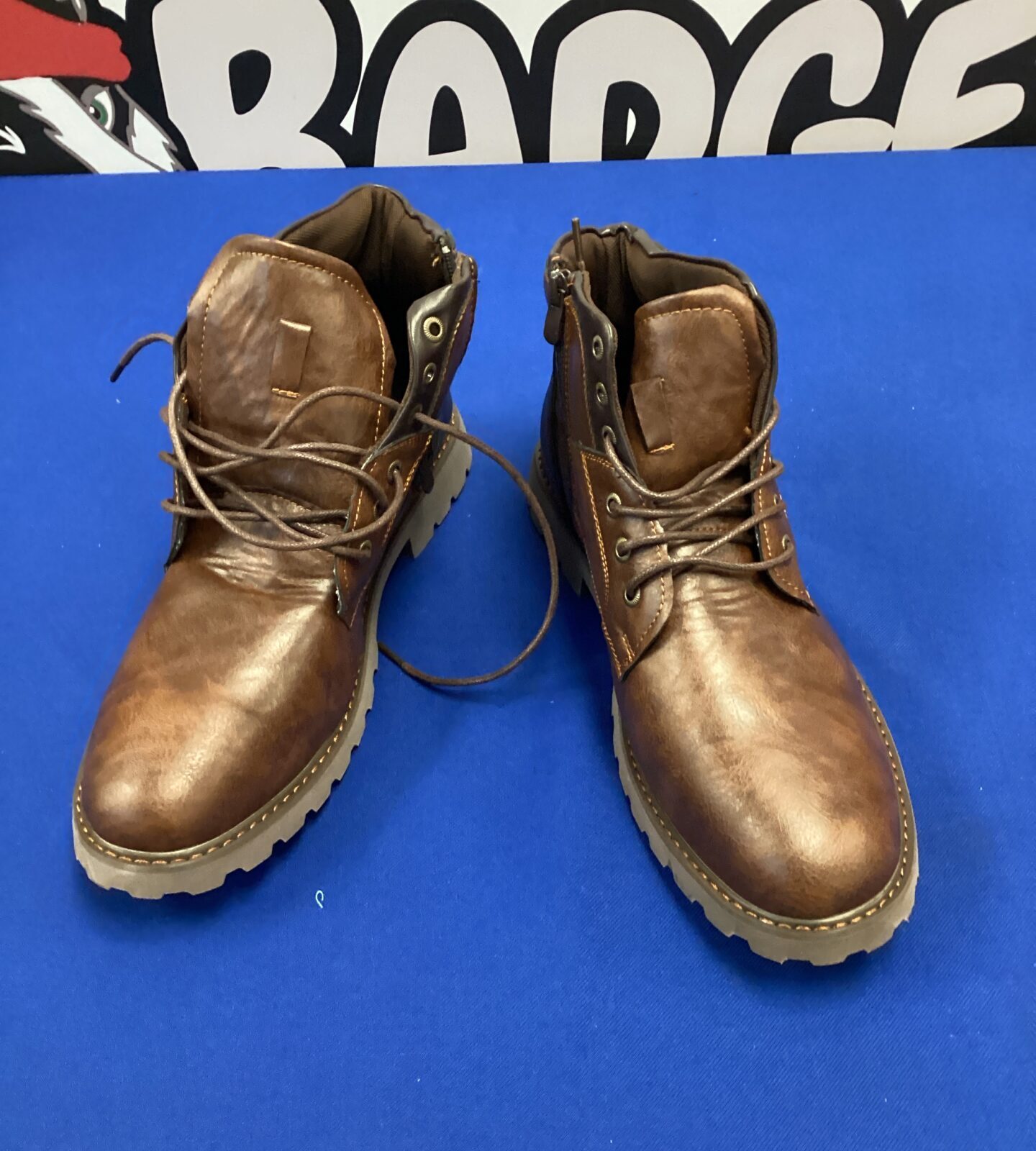 New Pair of leather boots size 45