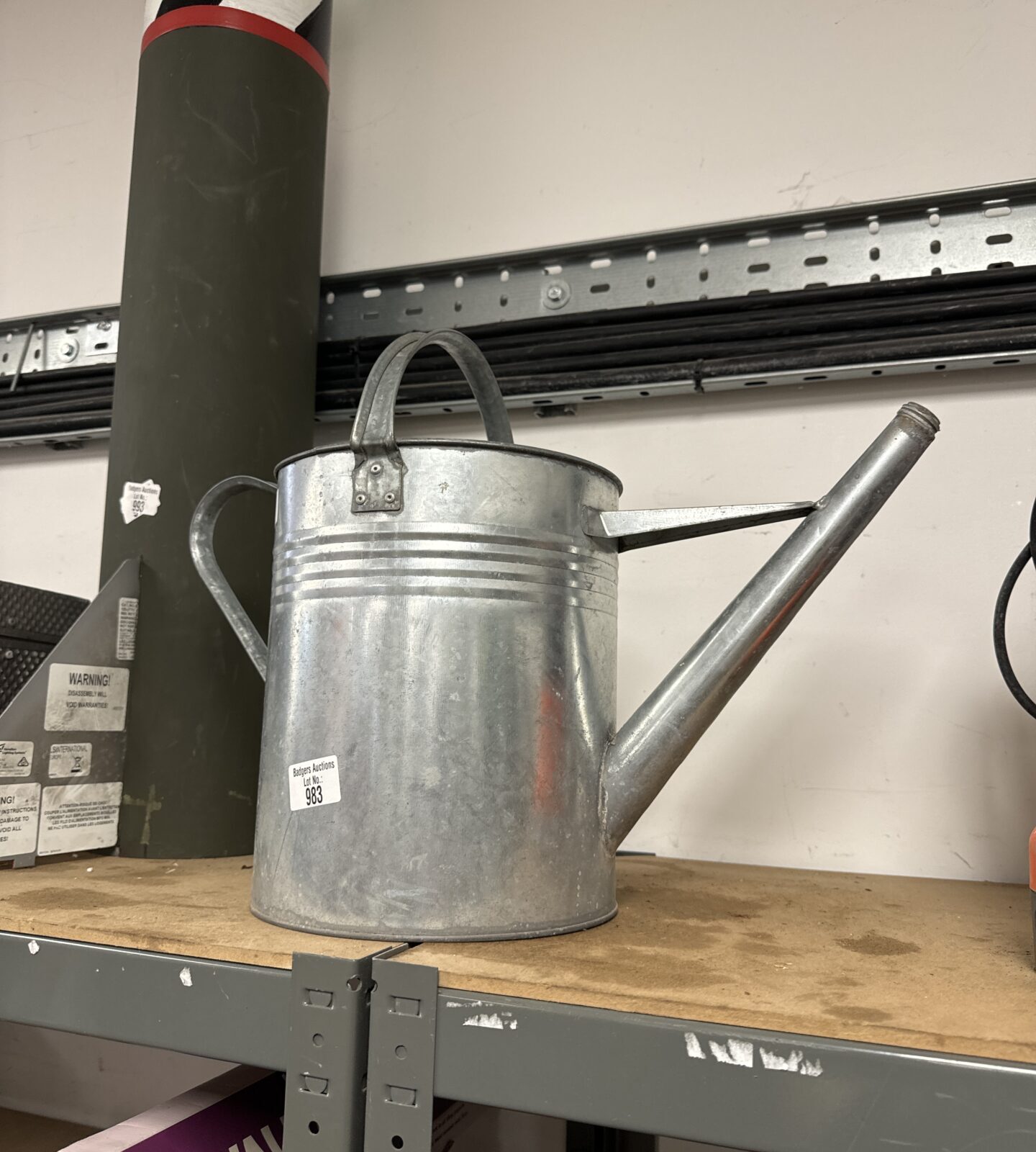 Galvanised watering can