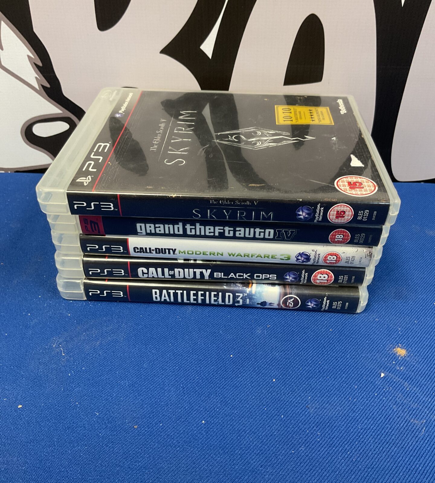 Collection of 5 PlayStation 3 games including call of duty black ops and battlefield 3