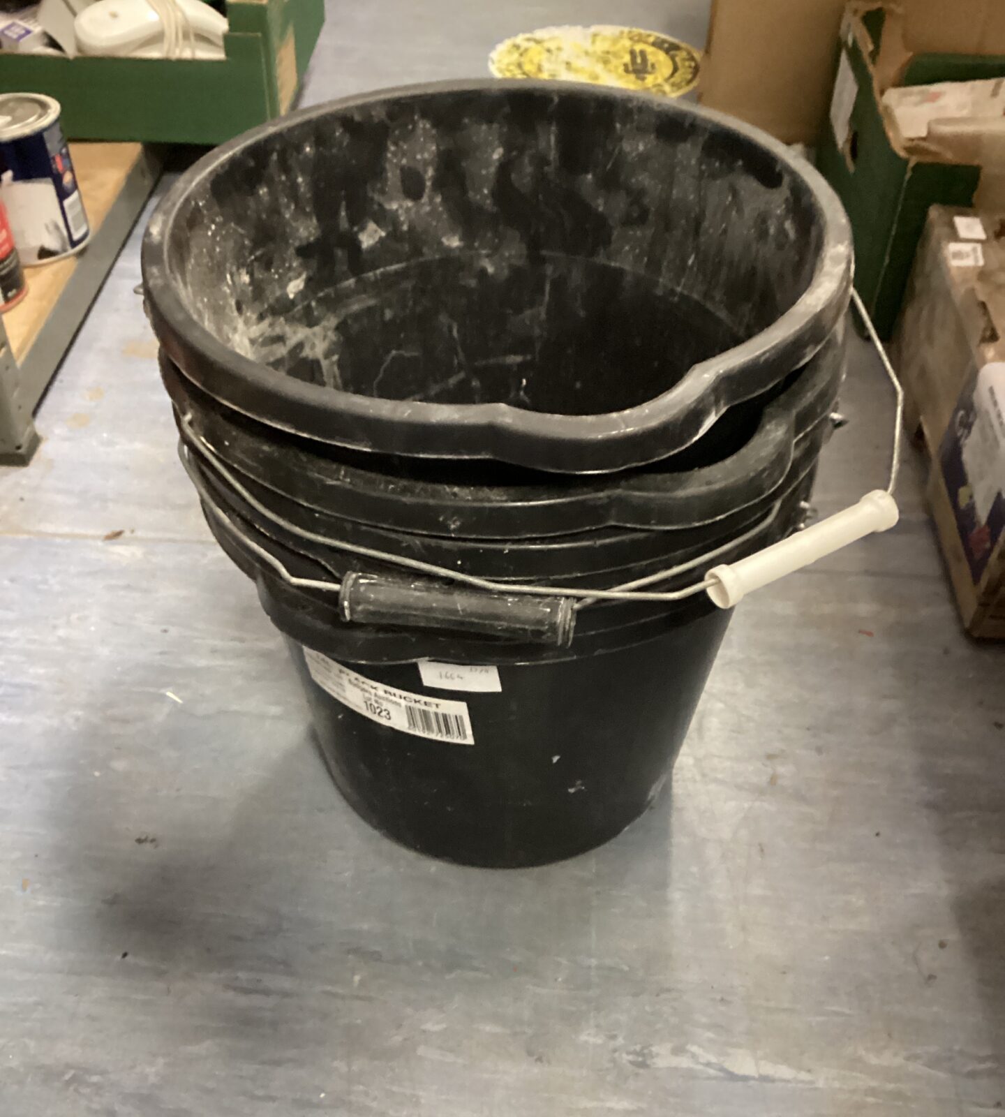 Four builders buckets