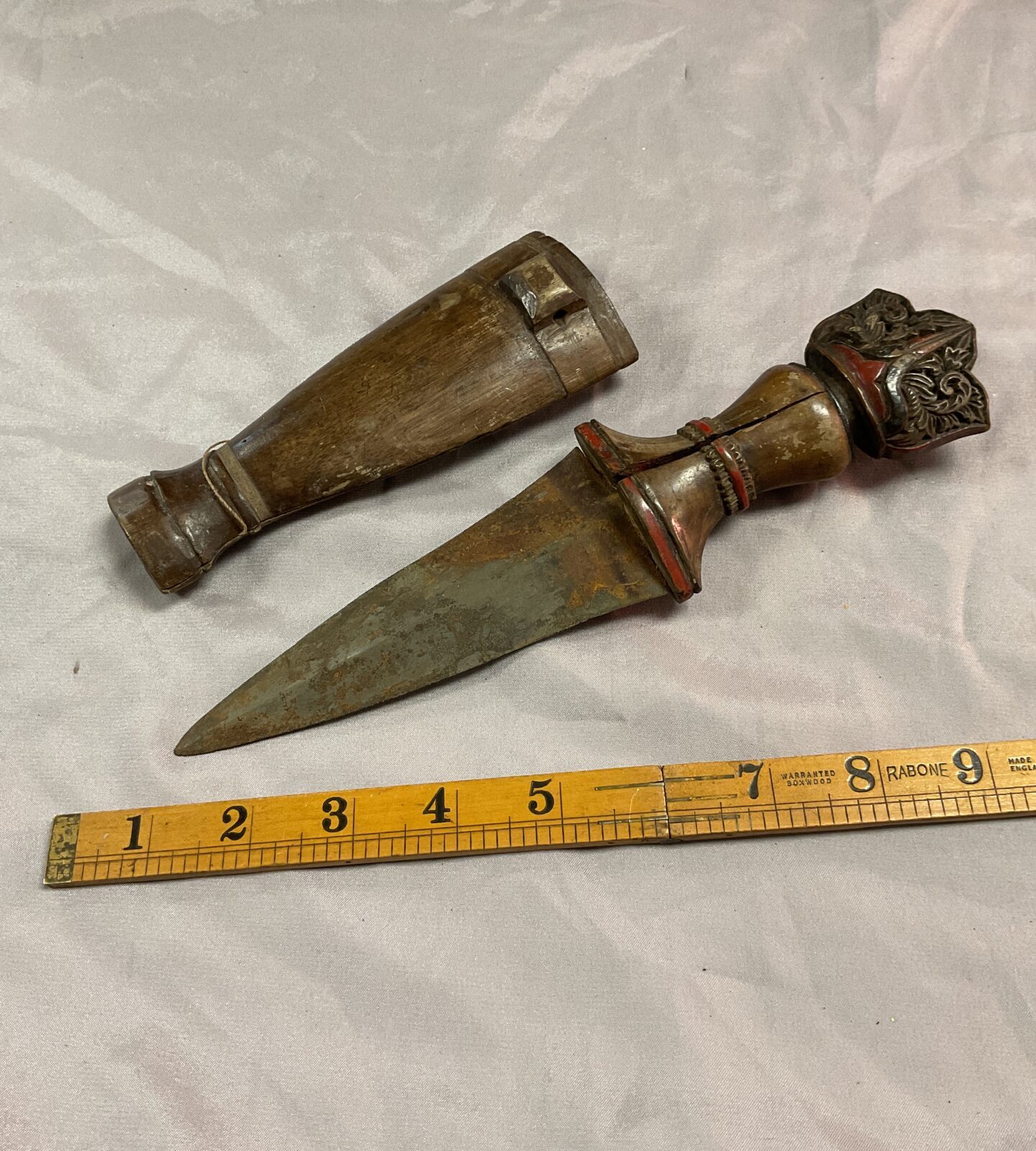 Antique Asian wood handled dagger