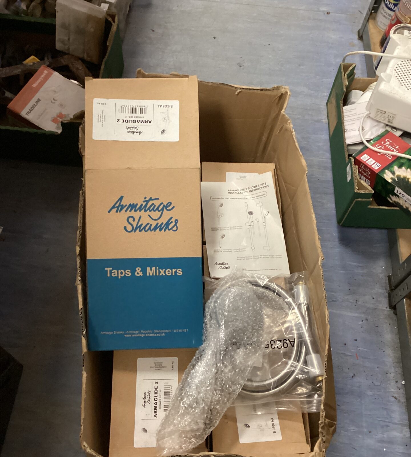 Box of armitage shanks shower heads