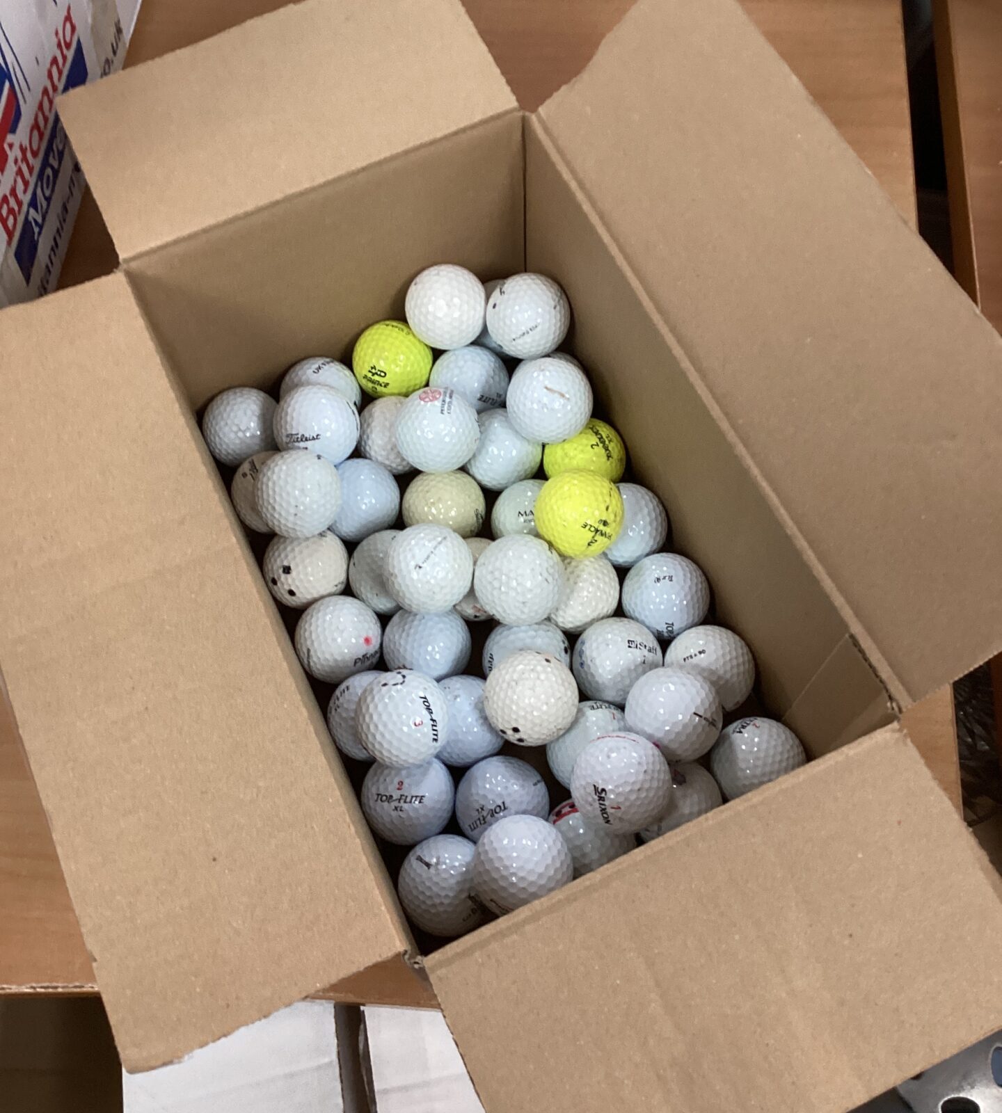 Box of golf balls