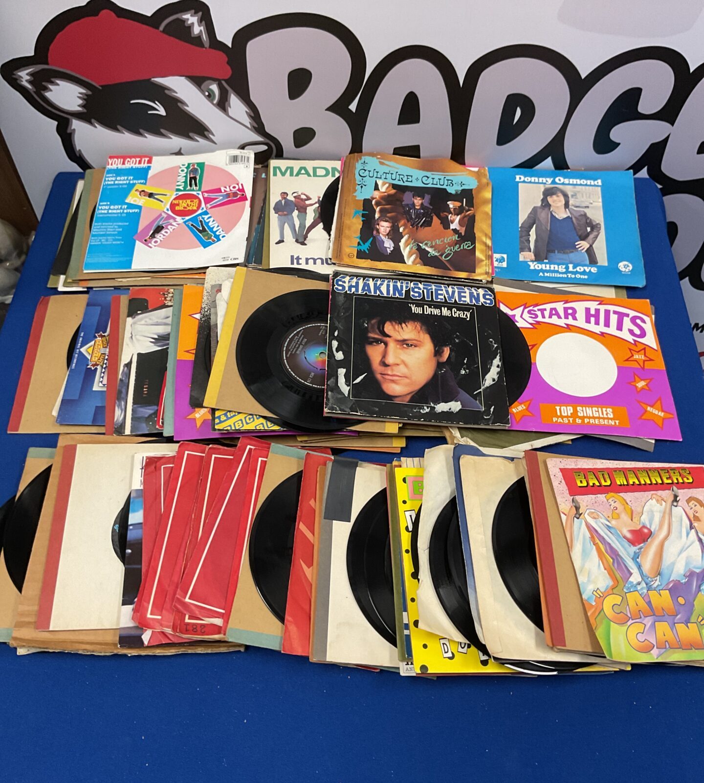 Large Coll of 7” vinyl records including culture club and Donny osmond