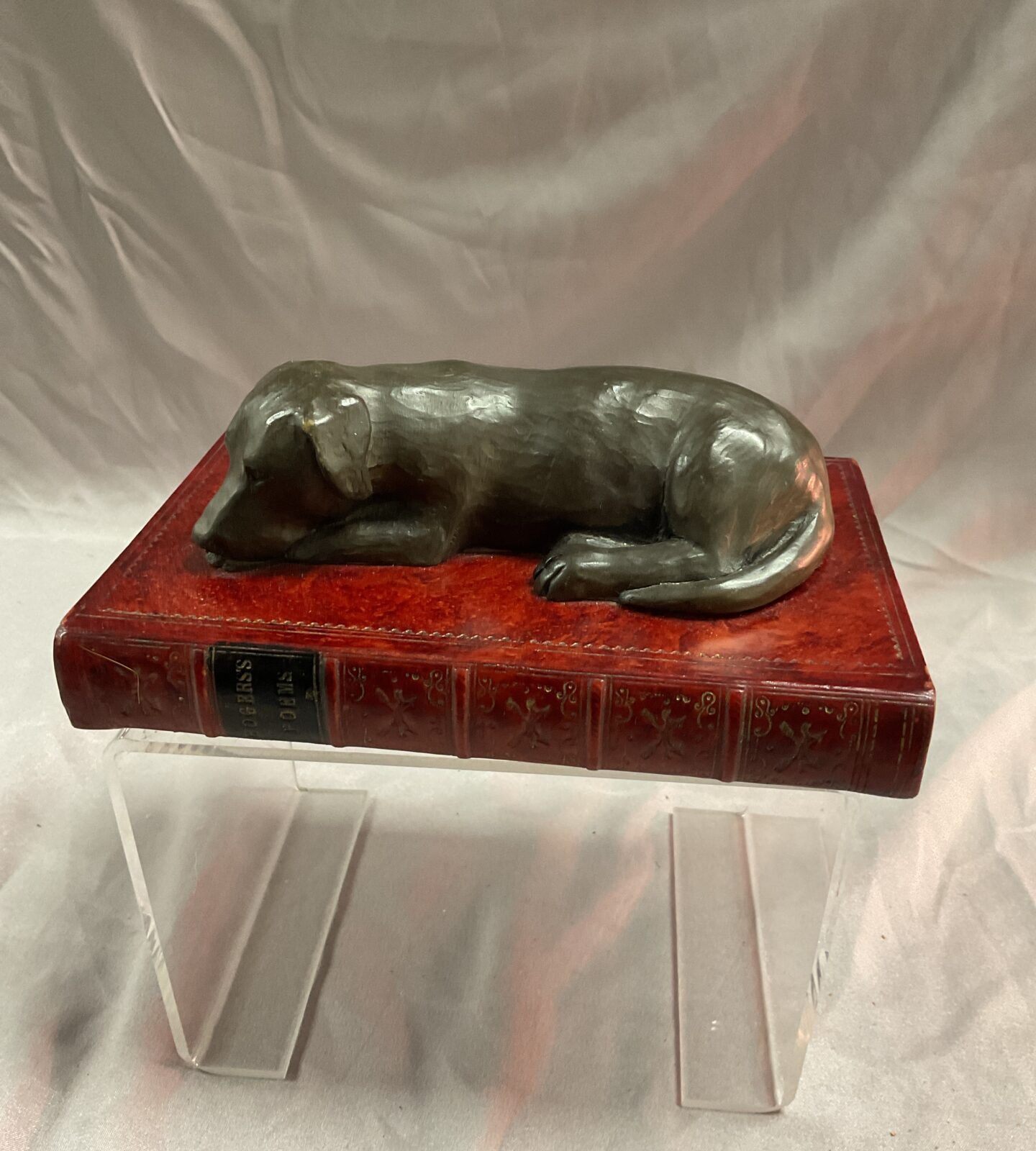 The original book works Ltd bronzed dog paperweight