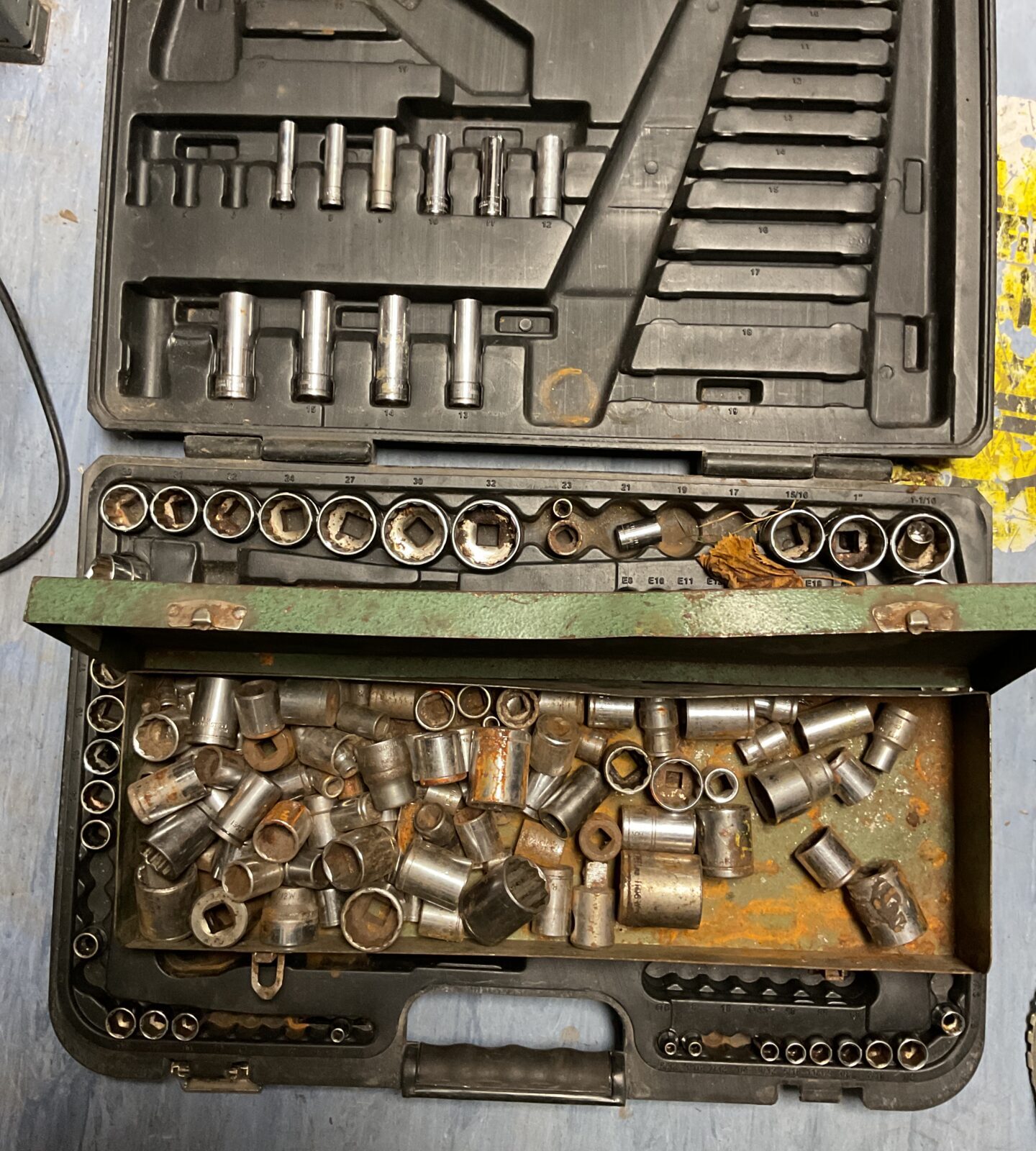 Two trays of sockets