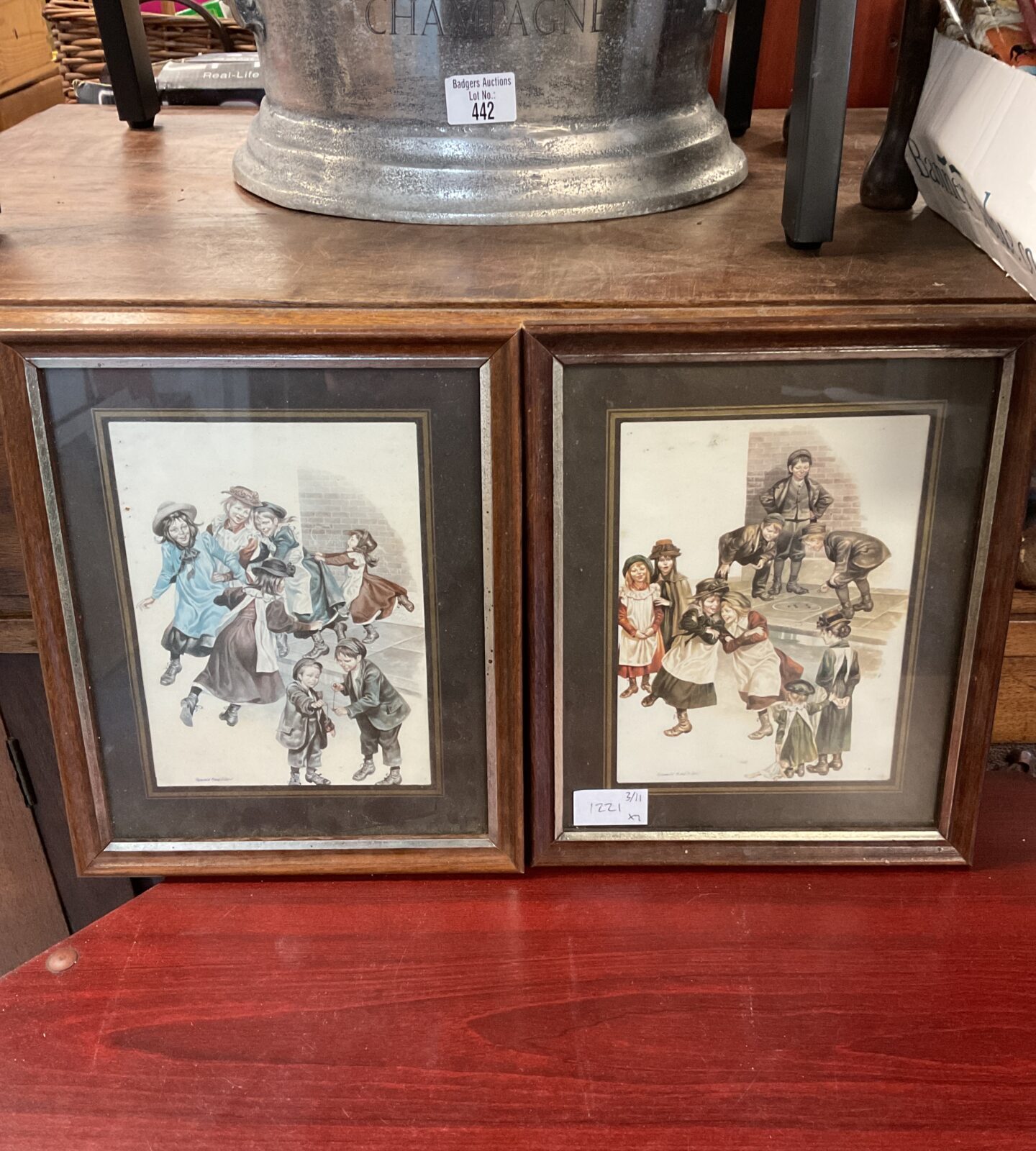 Pair of ronald embleton prints of children playing