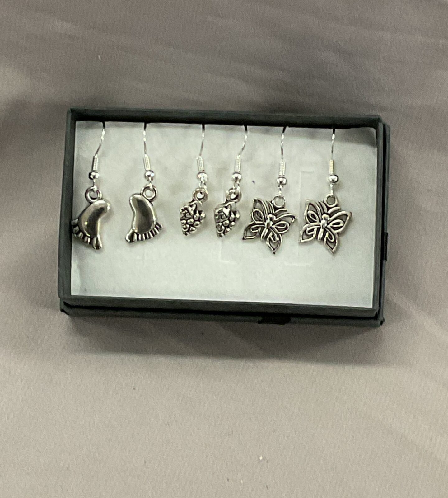 Three pairs 925 Silver earrings