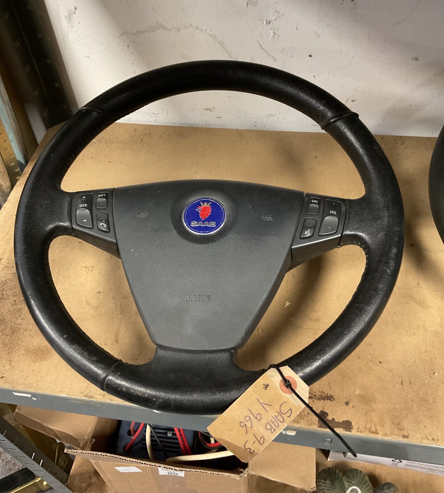 Saab 9-3 car steering wheel