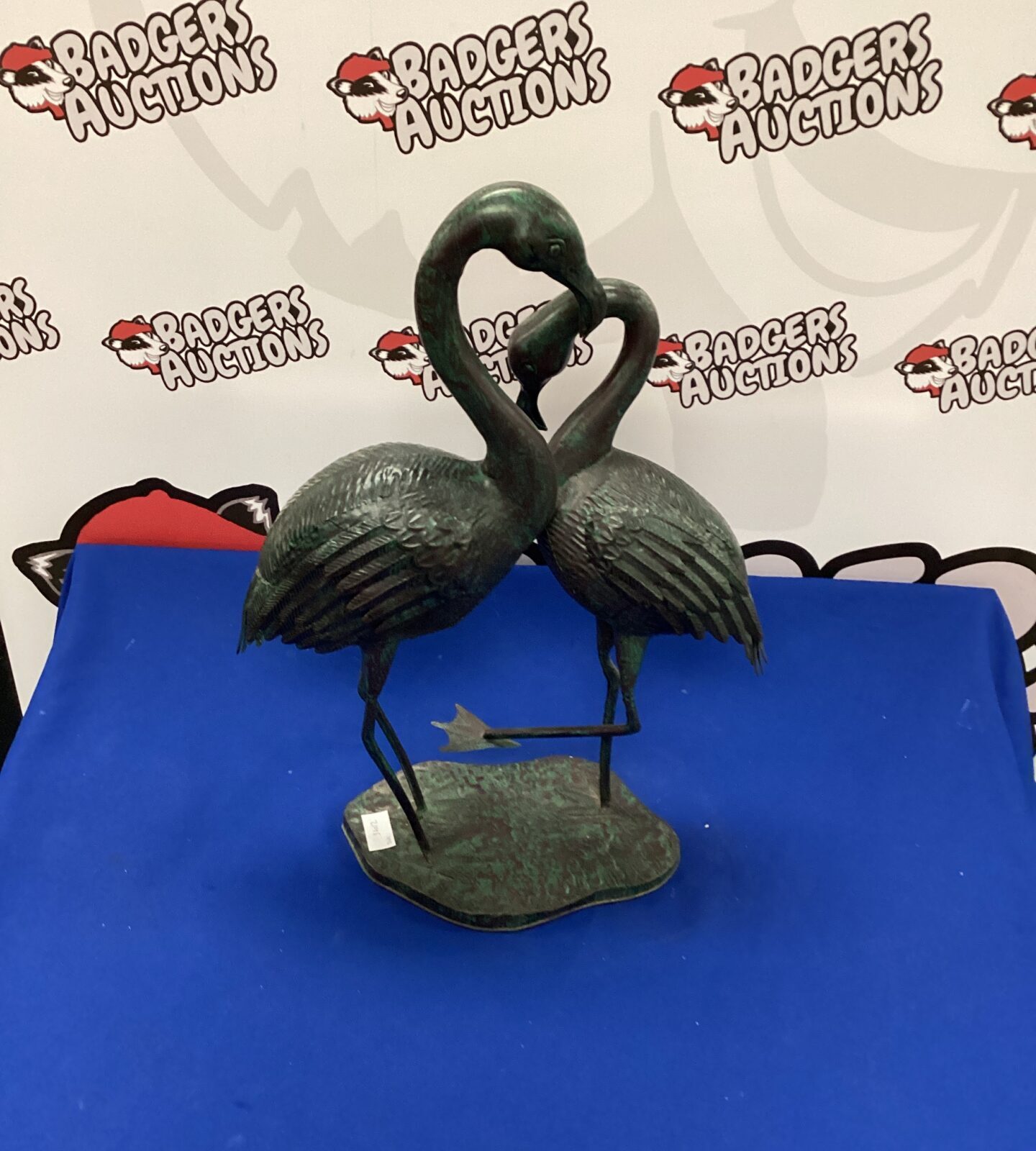 Metal Flamingo Figurine