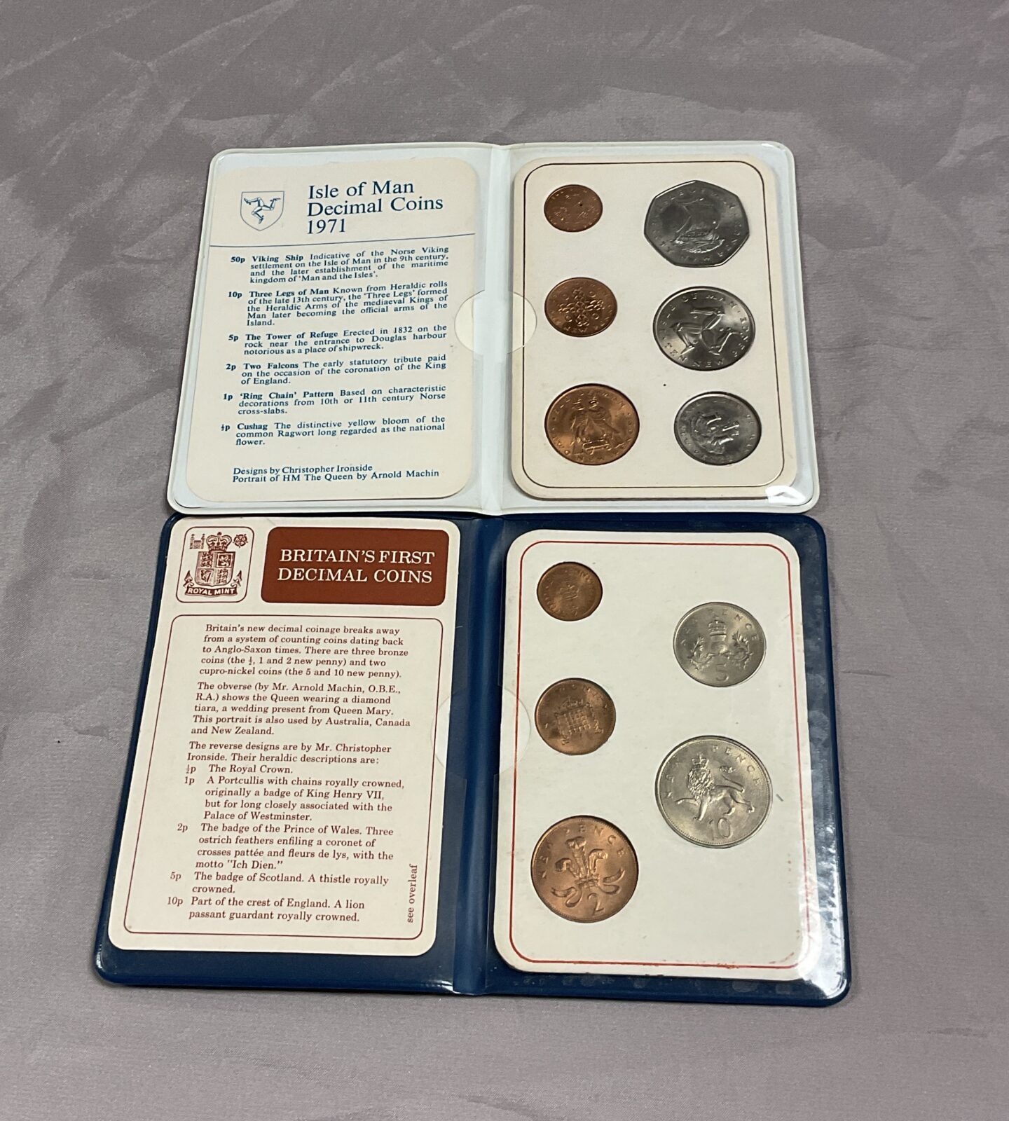 Two sets British decimal coins