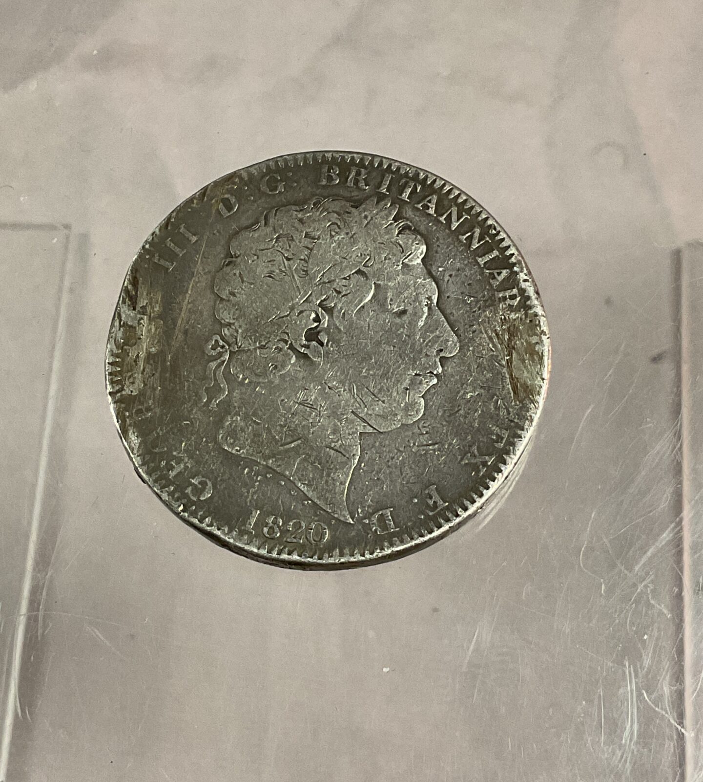 1820 George Ill silver crown