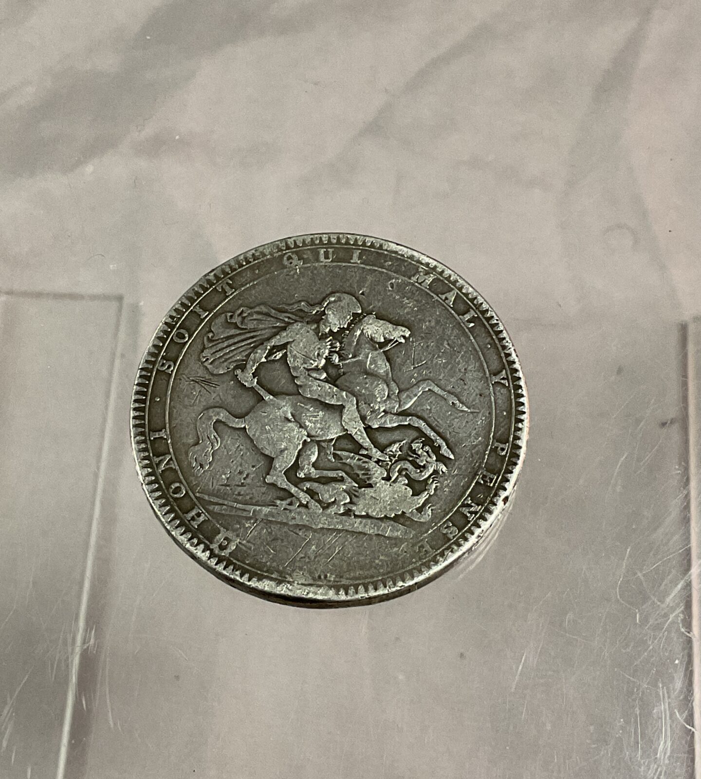 1820 George Ill silver crown - Image 2