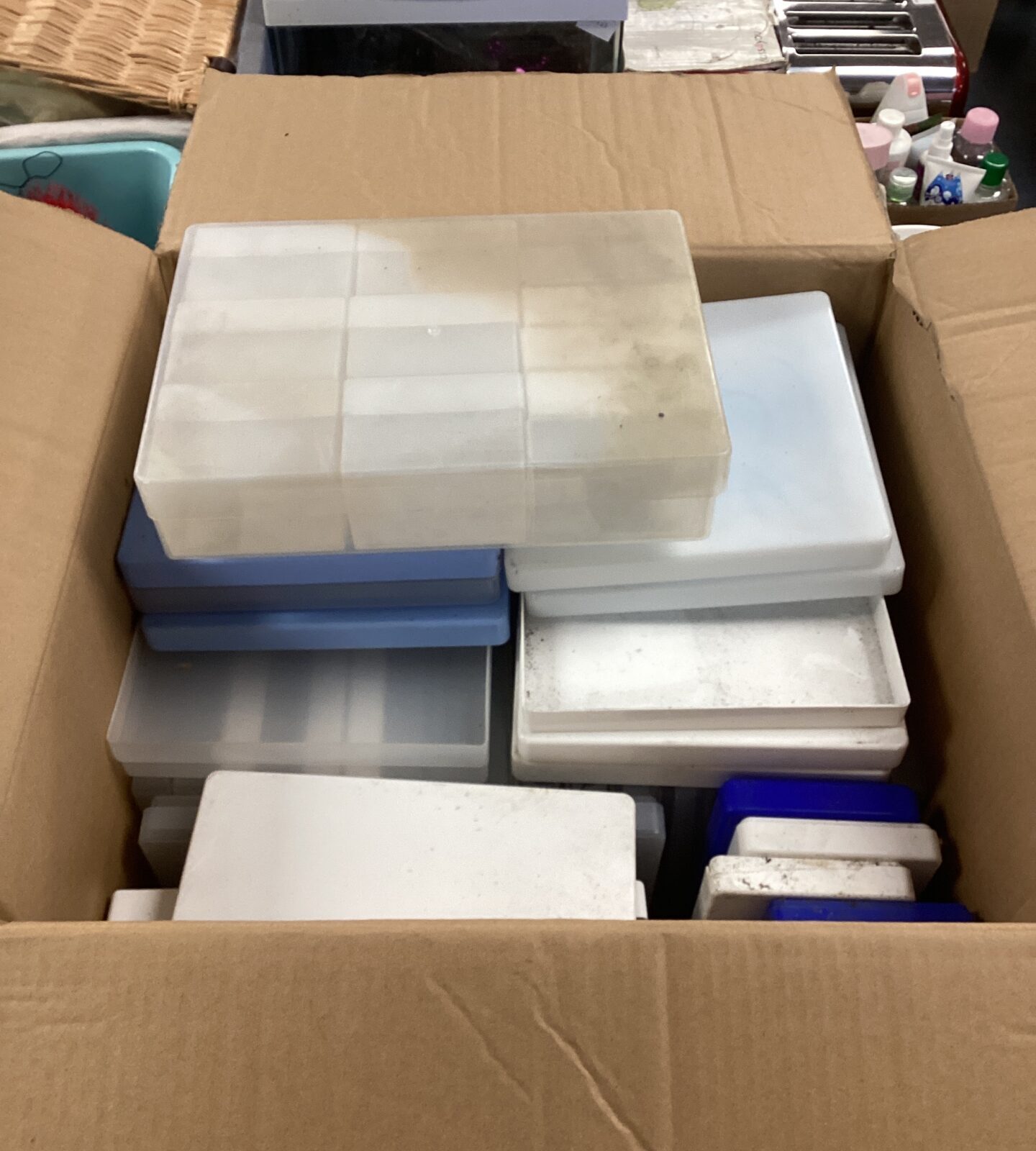 box of storage cases