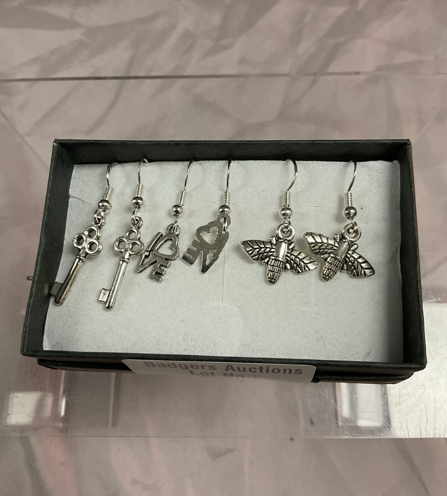 Three pairs 925 silver earrings