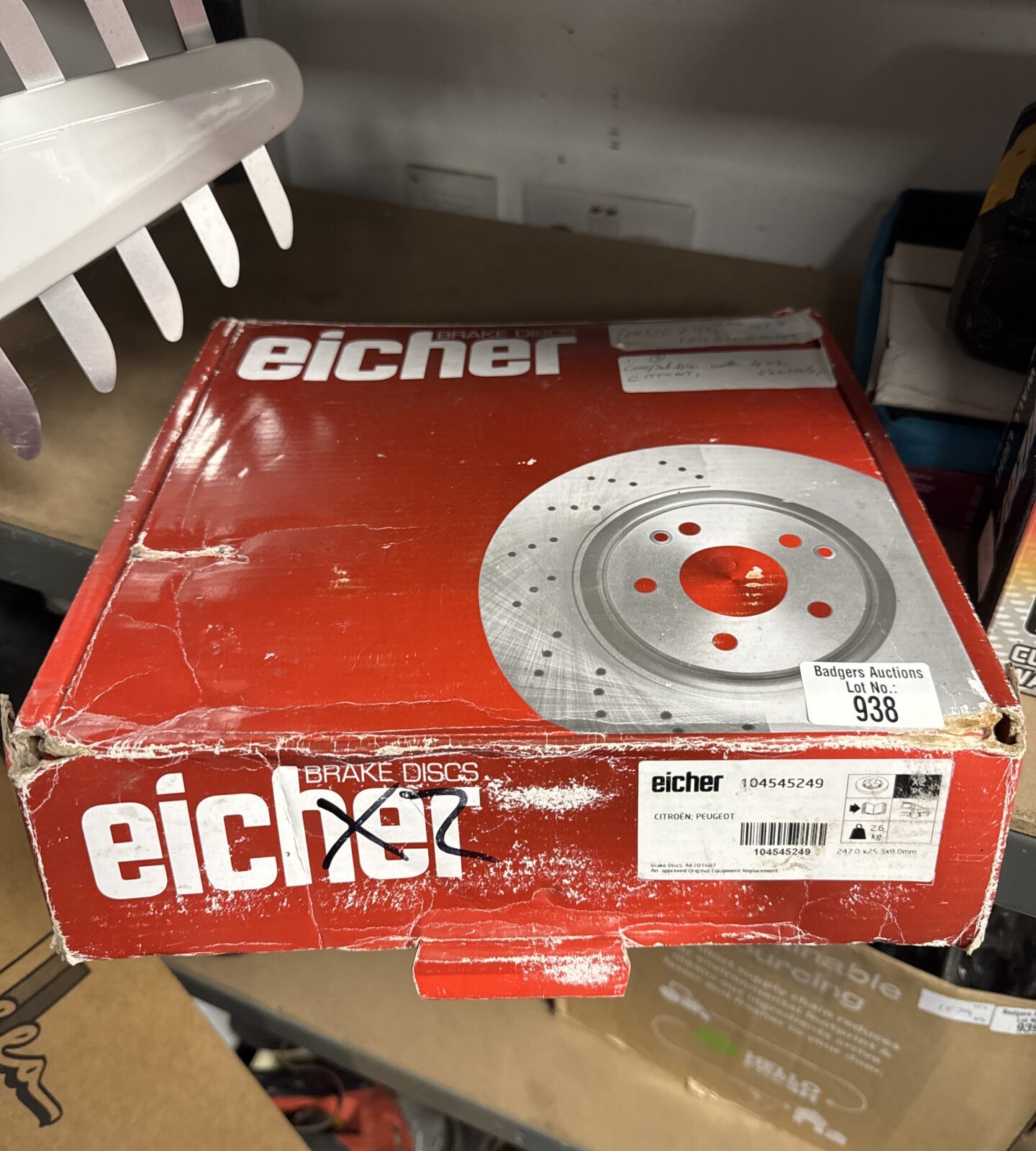 Pair of new Eicher brake discs