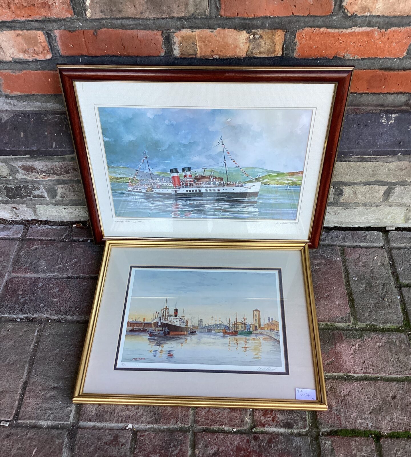 Two limited edition signed steam boat prints including james burnie & ron wilson