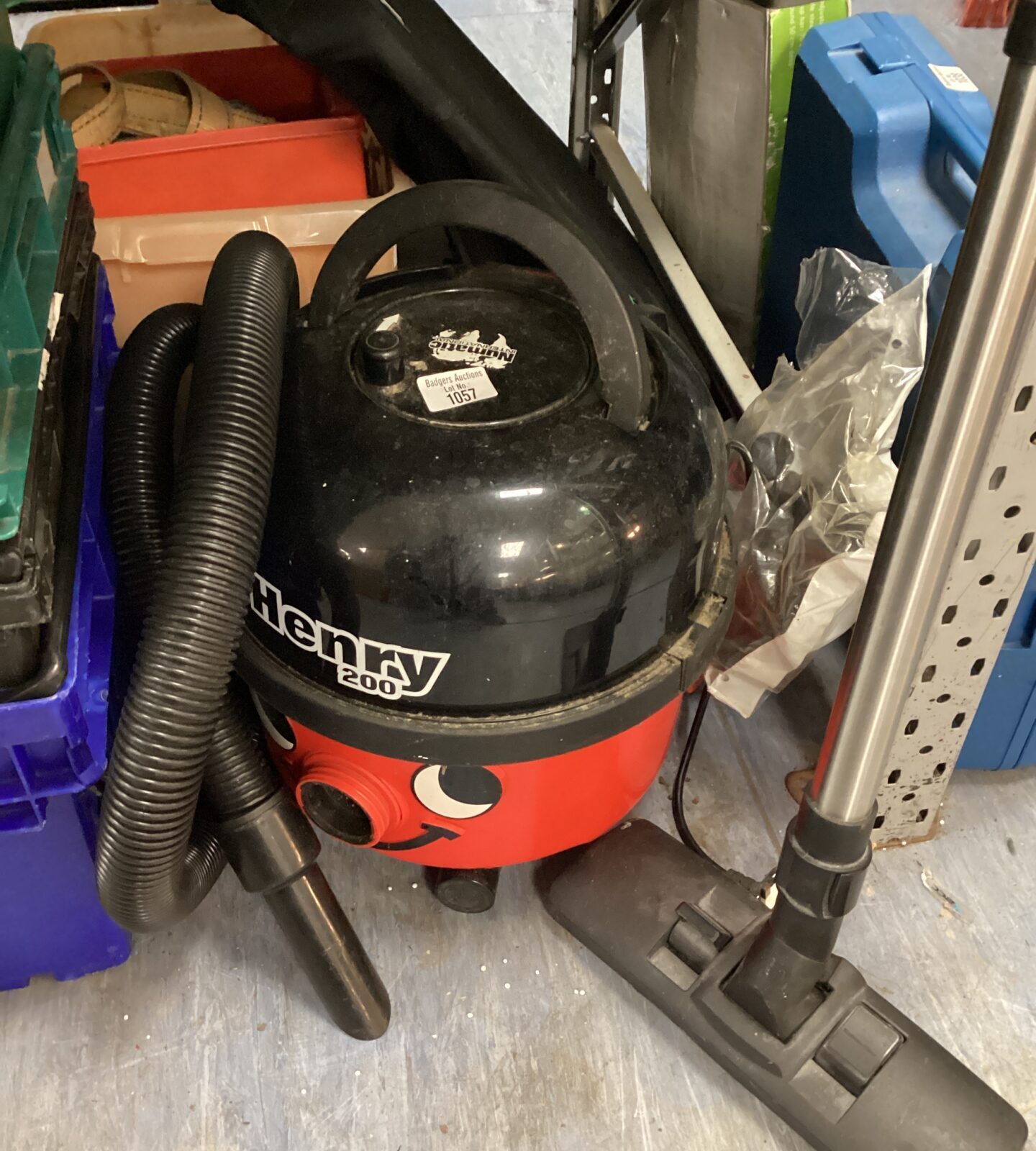 Henry Vacuum Cleaner working