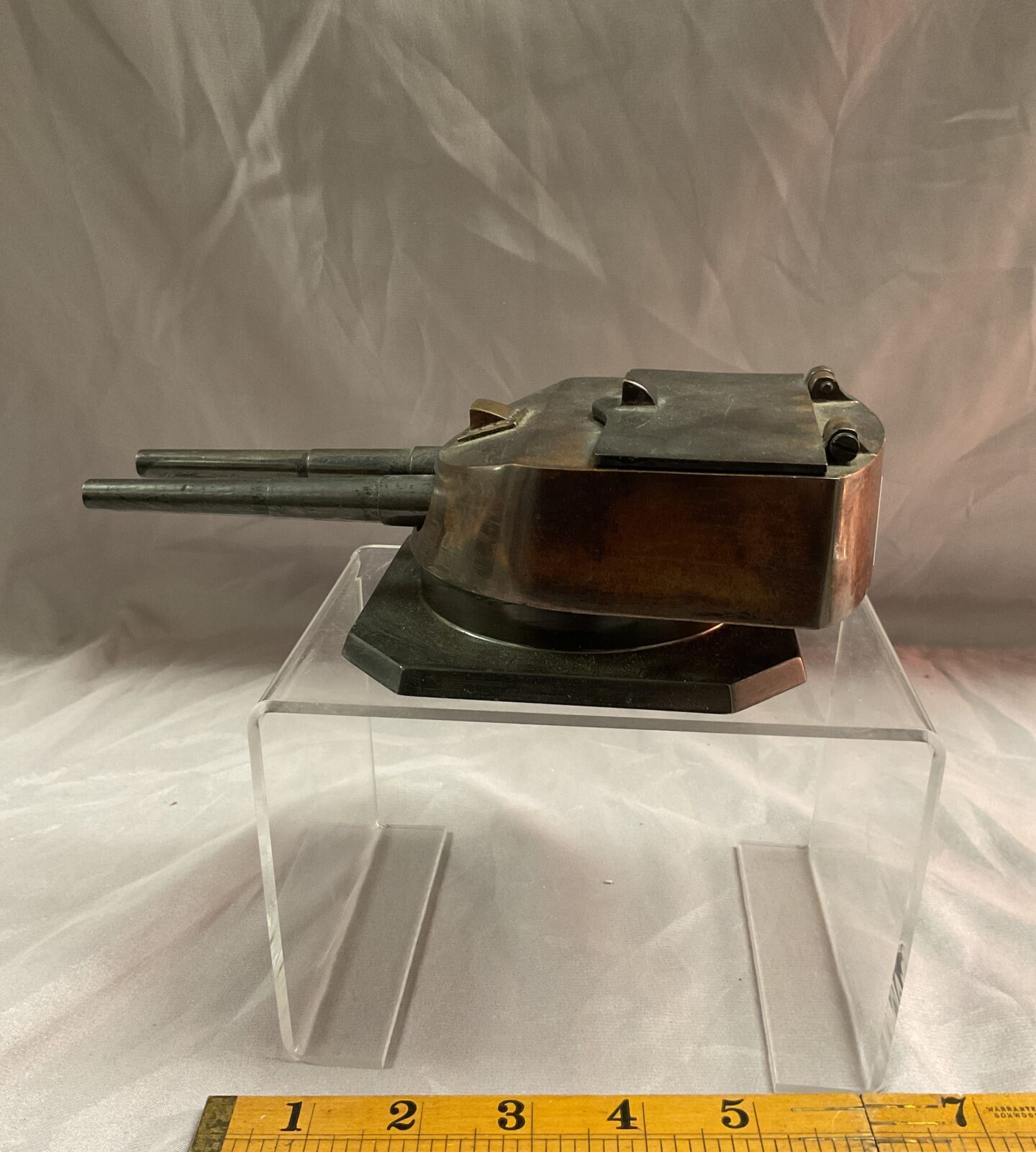 Naval Gun turret inkwell cast from  metal ex- H M S Revenge - Image 2