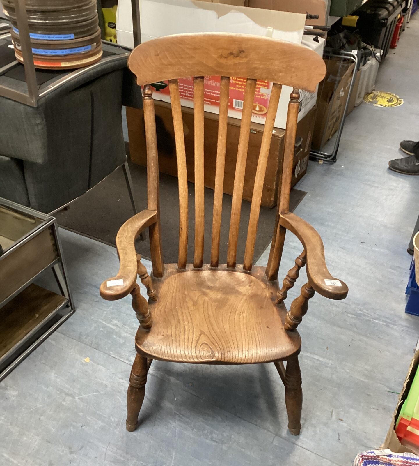 Victorian oak armchair for restoration