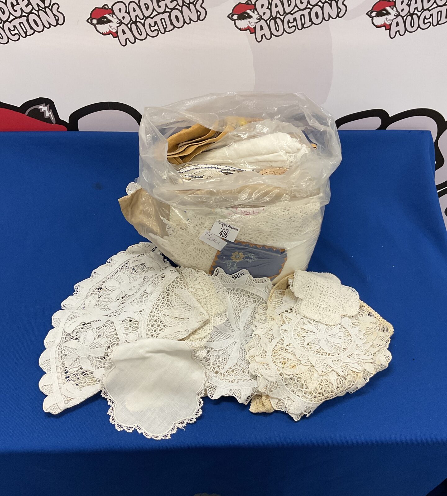 Bag of vintage lace doilies