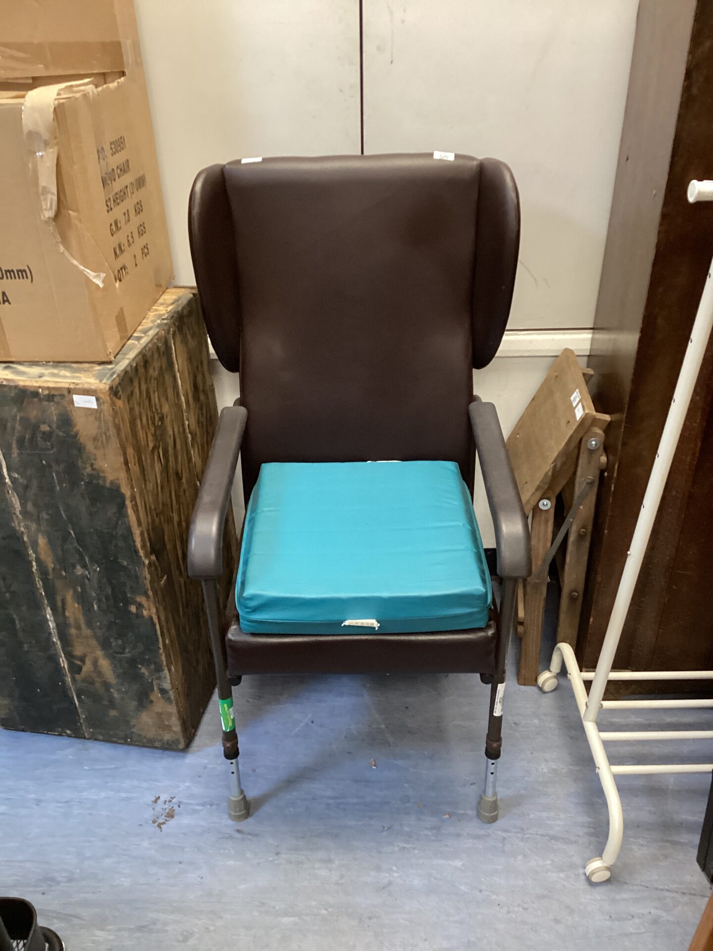 Leather padded NRS care chair