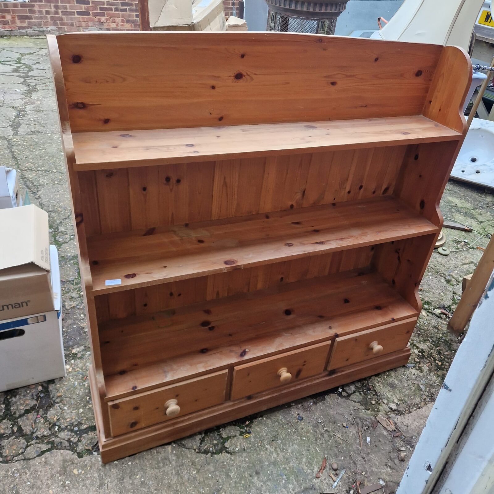 pine top for welsh dresser H38 x D14 x W47”