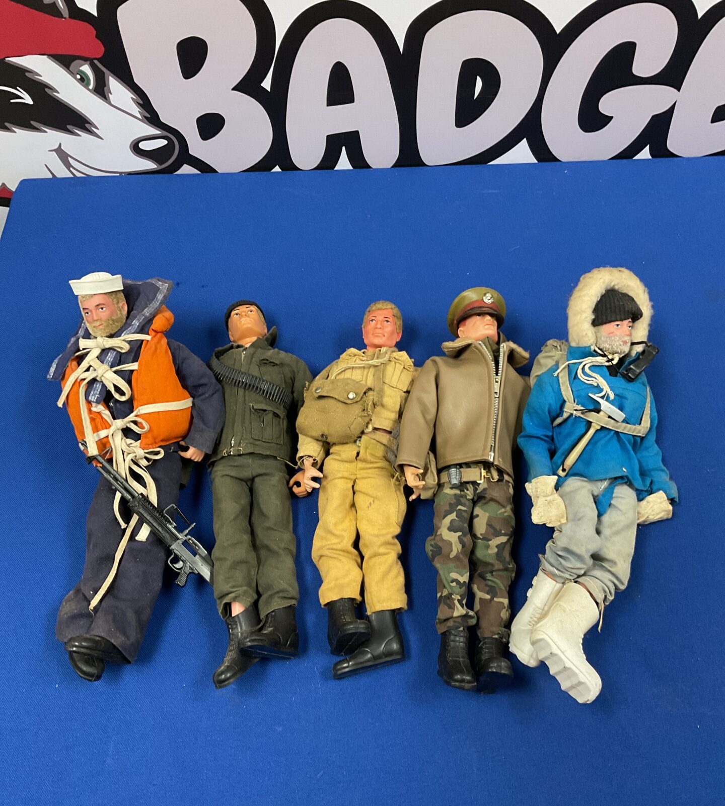 five 2005 Hasbro action man figures including sailor