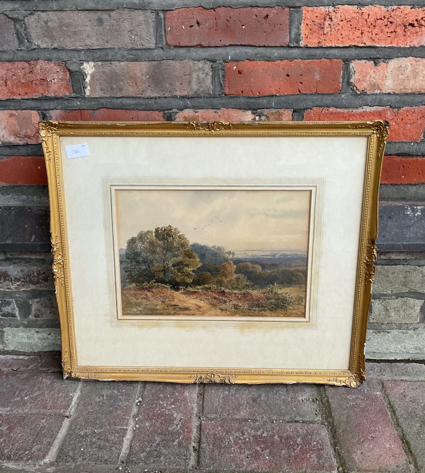 g mogford watercolour landscape with grazing cattle