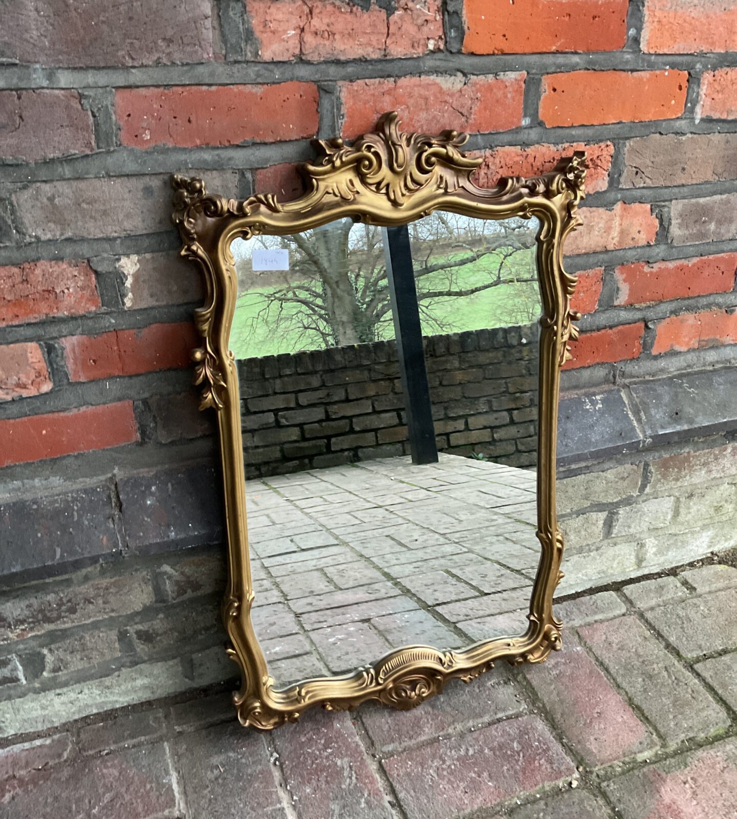 Gilt framed french style boudoir mirror 29” x 18.5”