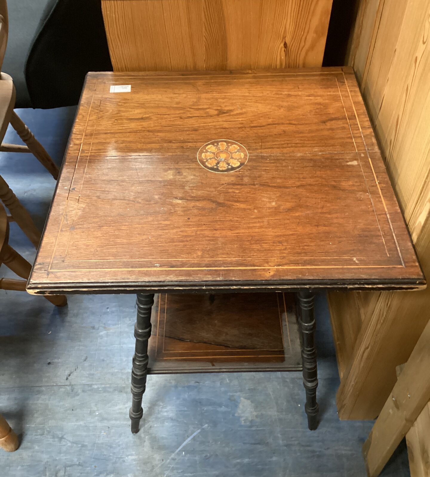 Vintage inlaid occasional table