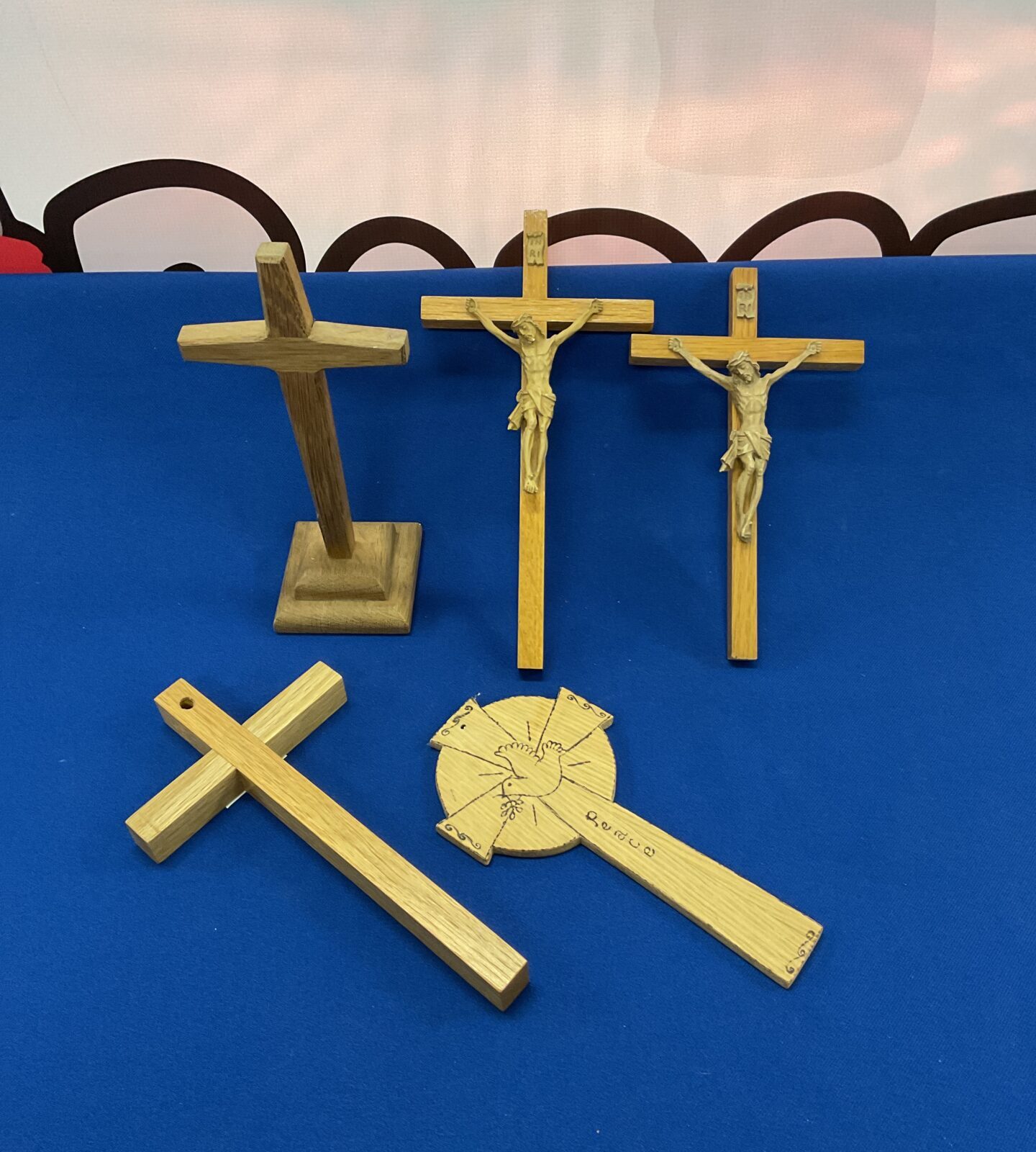 Selection of wooden crucifixes