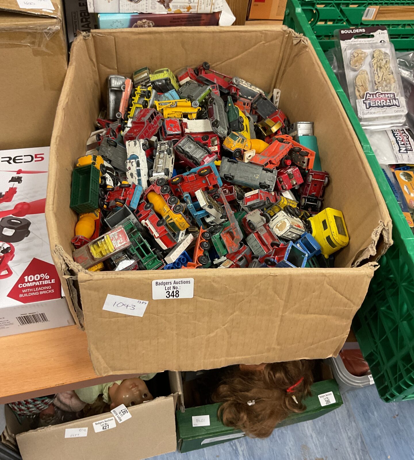 Box of moko wheels matchbox diecasts